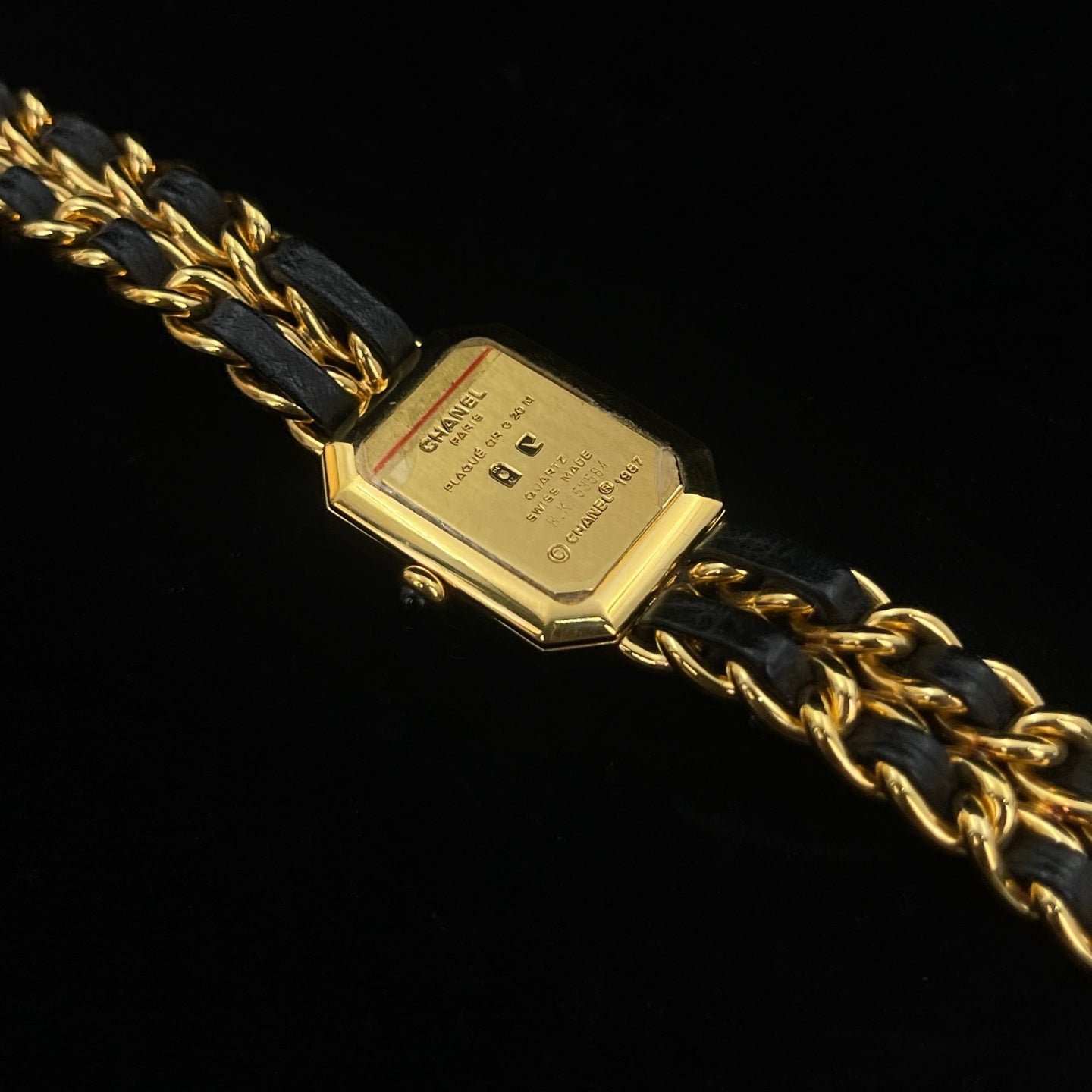 Chanel Première Black and Gold M Size Watch [Used]