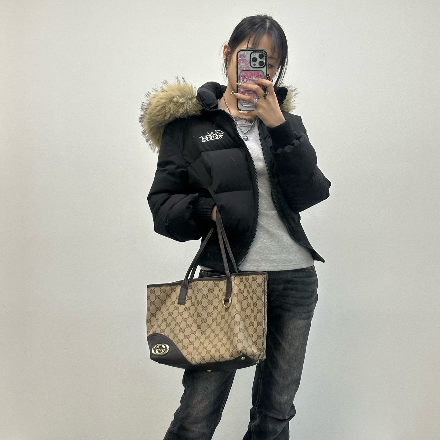 Gucci Brown GG Monogram Canvas Tote Bag[Used]