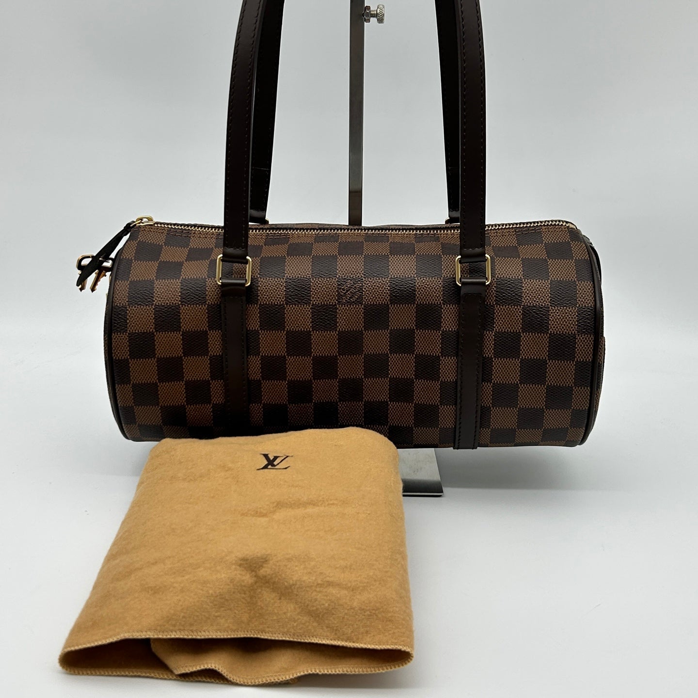 Louis Vuitton Damier Ebene Papillon 30 Cylindrical Handbag [Used]