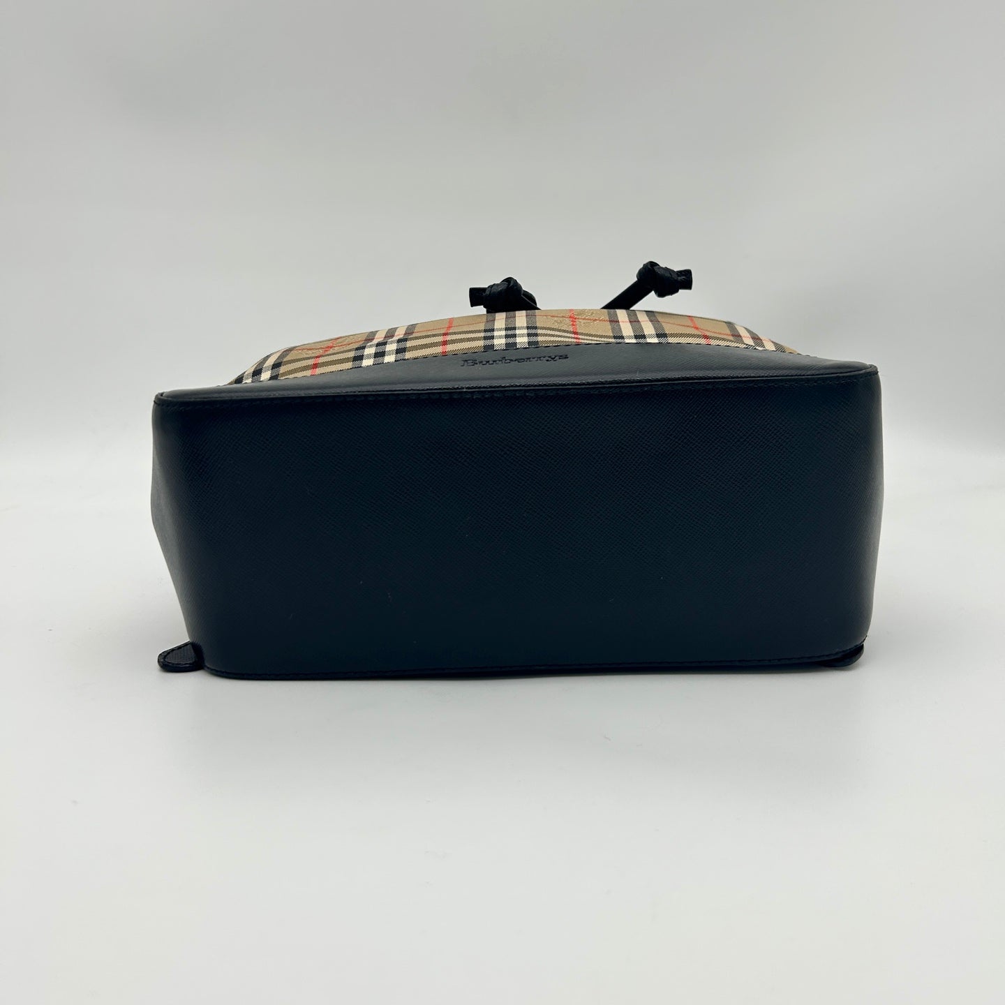 Burberry Haymarket Classic Check Flap Drawstring Backpack [Used]