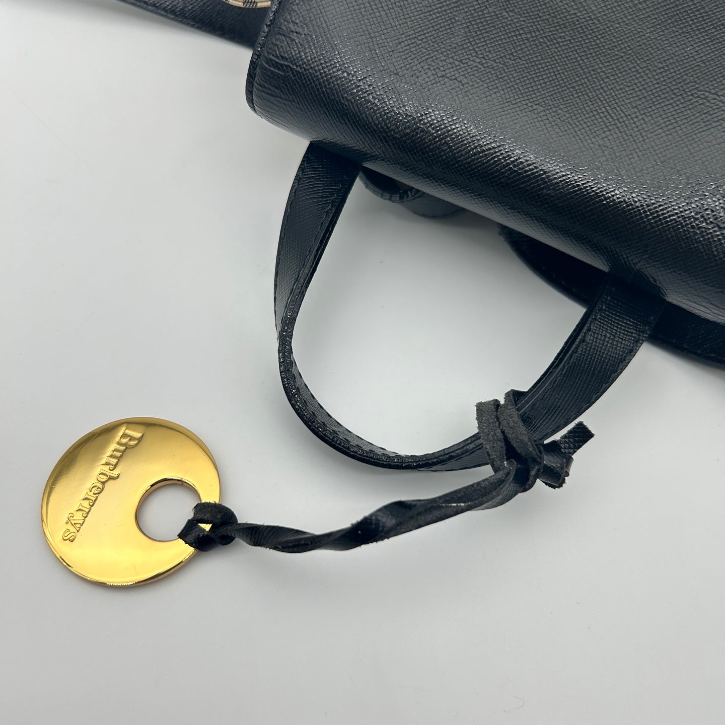 Burberry Haymarket Classic Check Flap Drawstring Backpack [Used]