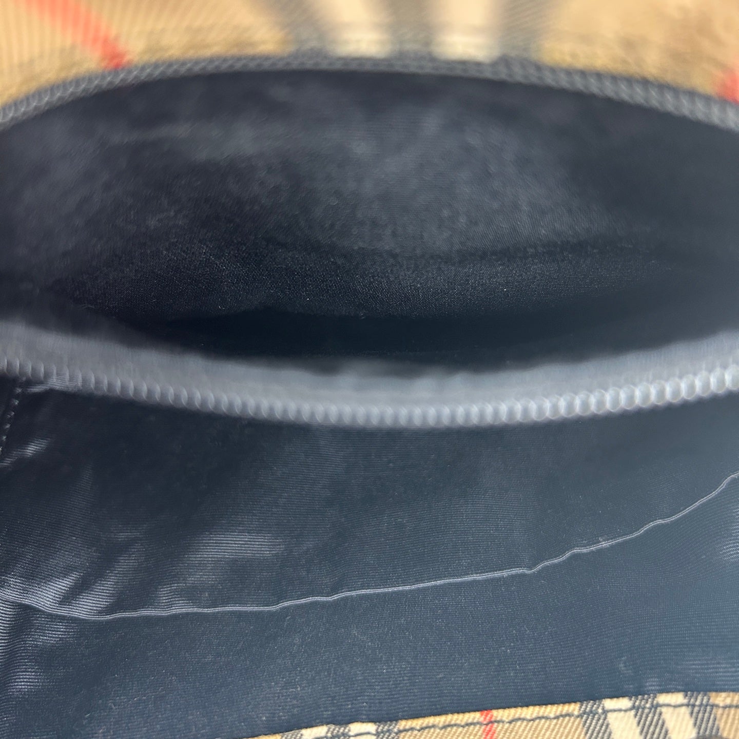 Burberry Haymarket Classic Check Flap Drawstring Backpack [Used]