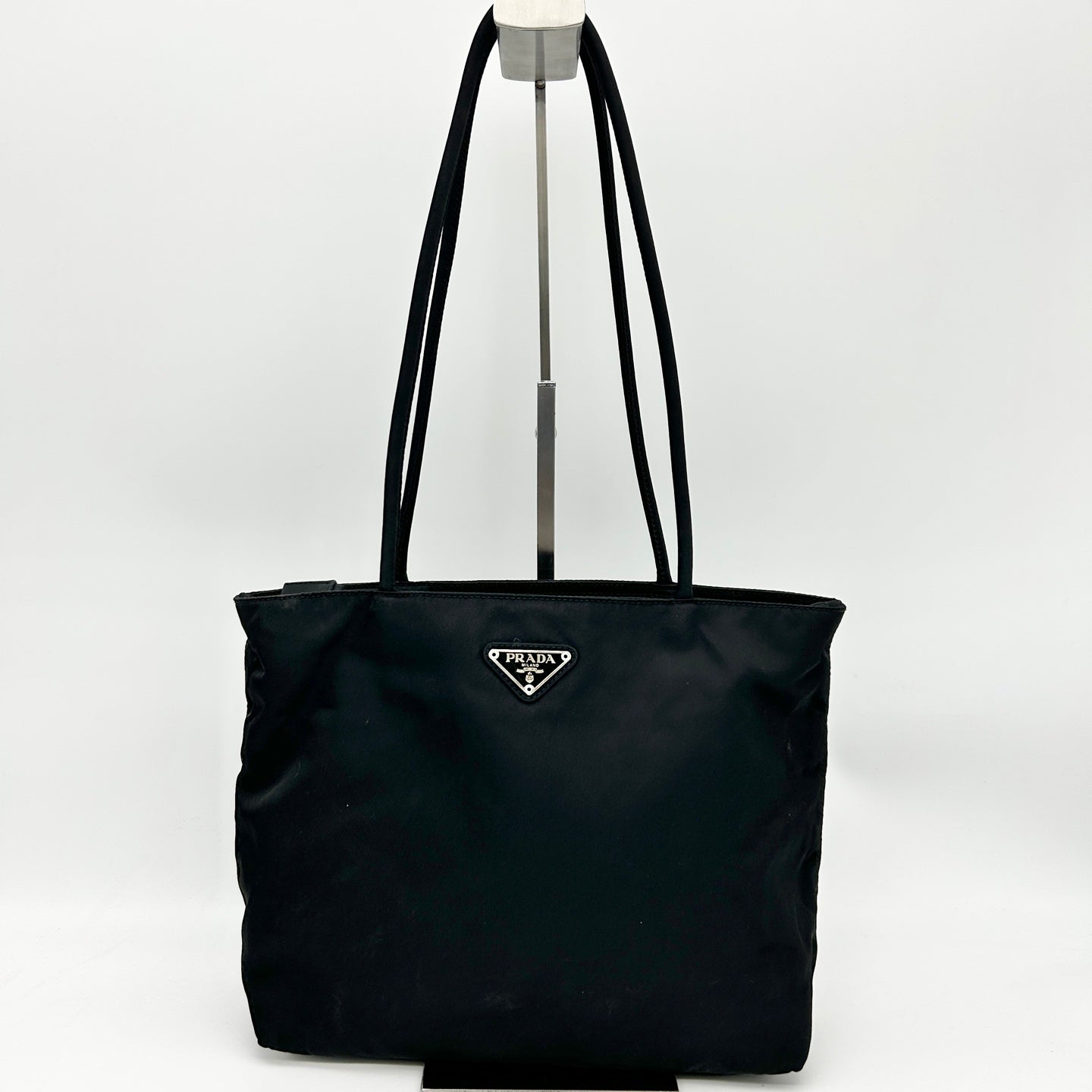 Prada Black Tessuto Nylon Shoulder Tote Bag [Used]
