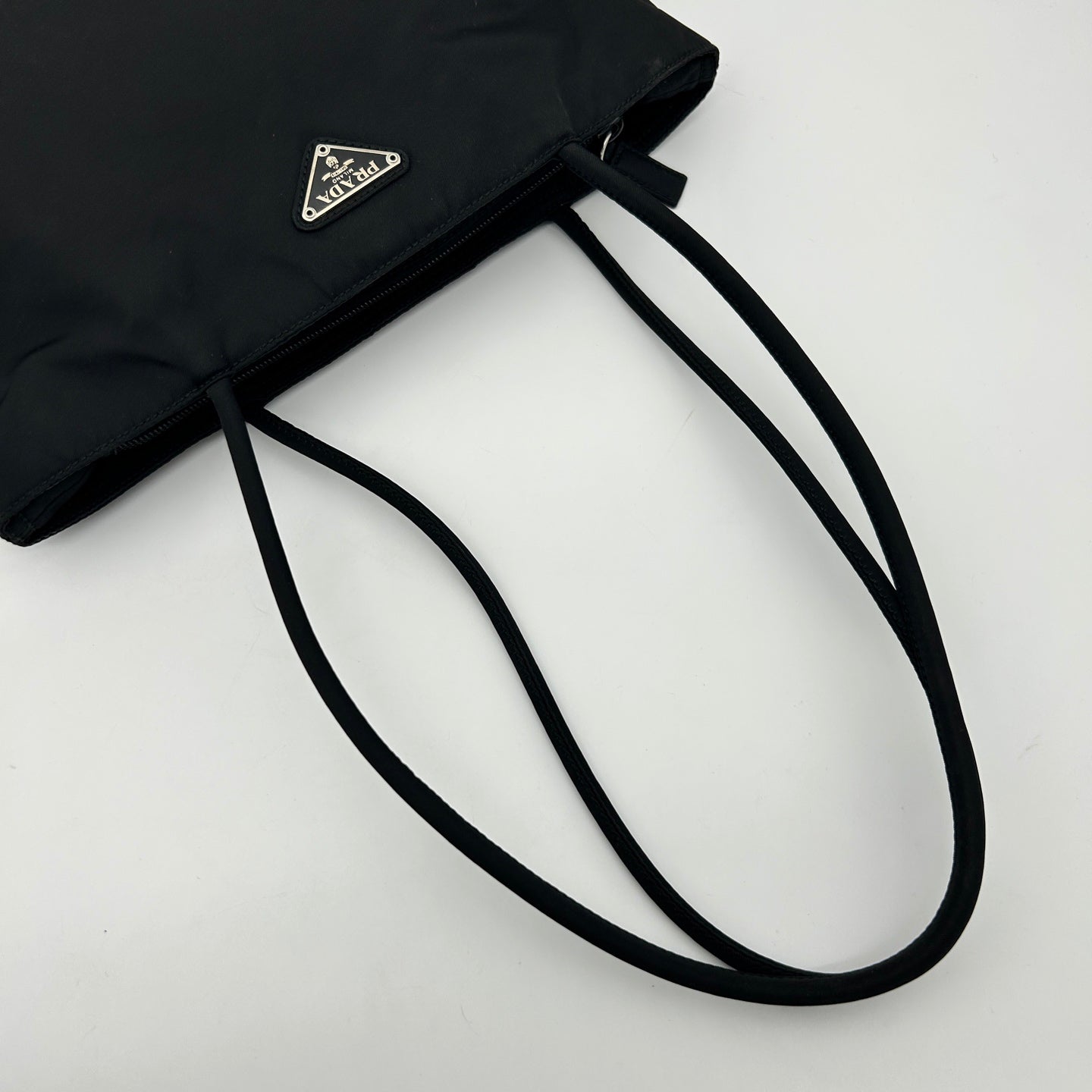 Prada Black Tessuto Nylon Shoulder Tote Bag [Used]