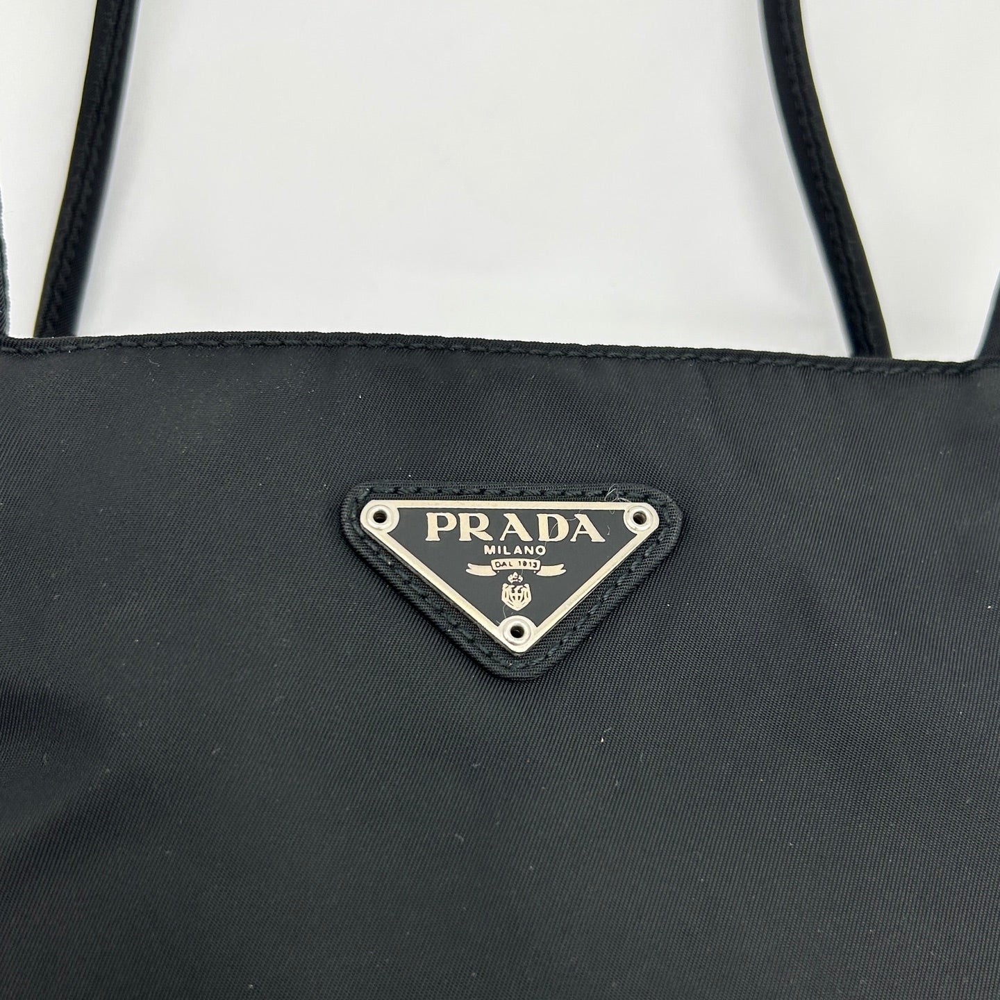 Prada Black Tessuto Nylon Shoulder Tote Bag [Used]
