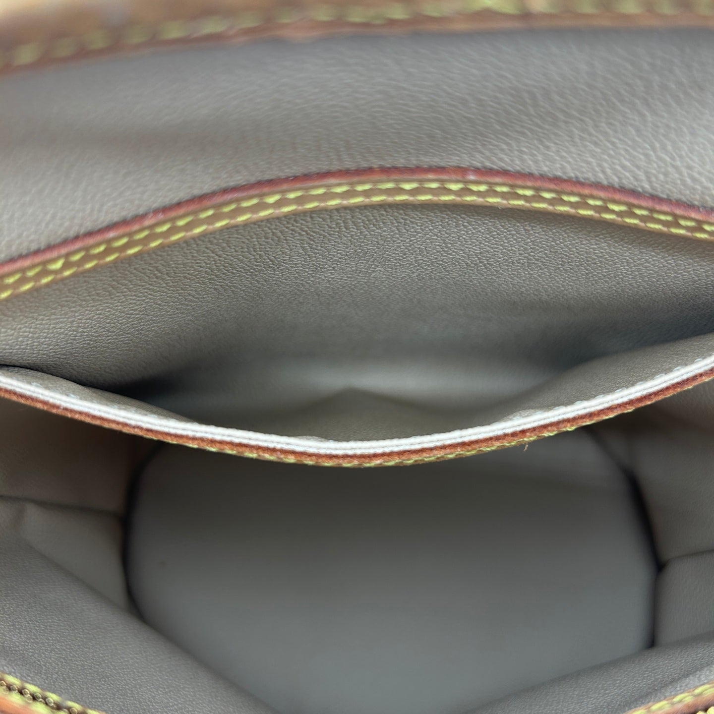 Louis Vuitton Classic Leather Bucket Tote Bag [Used]