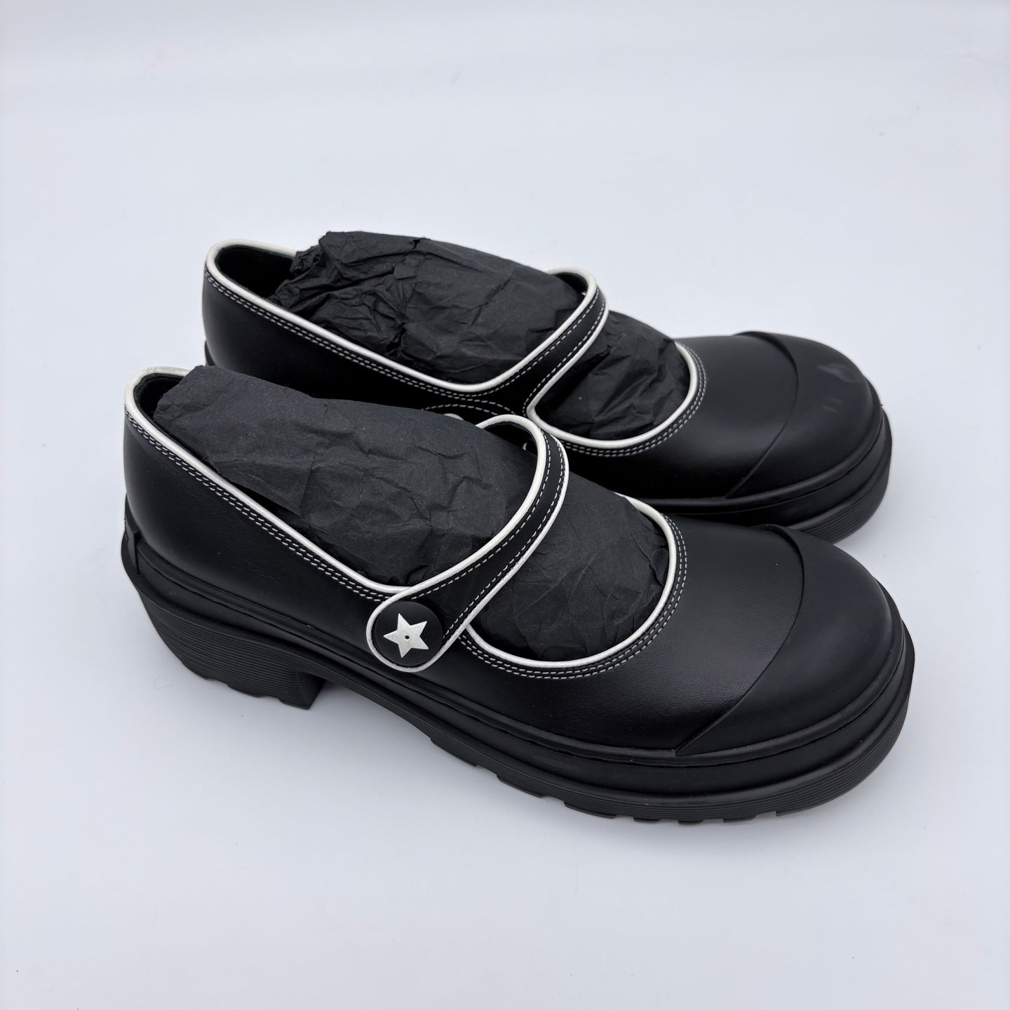 Dior 2022S Black & White Mary Jane Flats Shoes [Used]