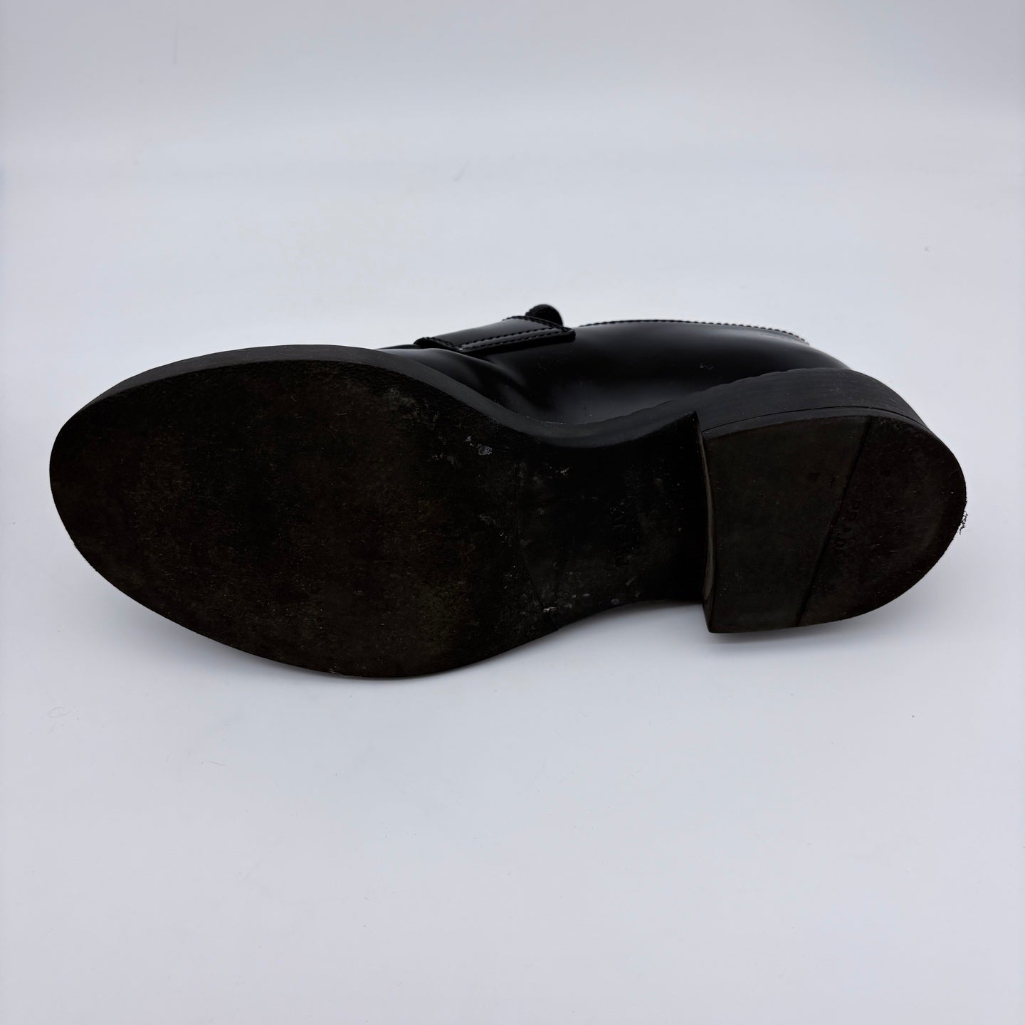 Prada Black Leather Triangle Logo Loafer