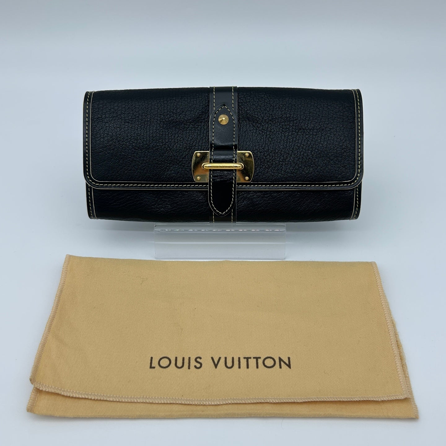 Louis Vuitton Black & Gold Le Favori Suhali Leather Wallet [Used]