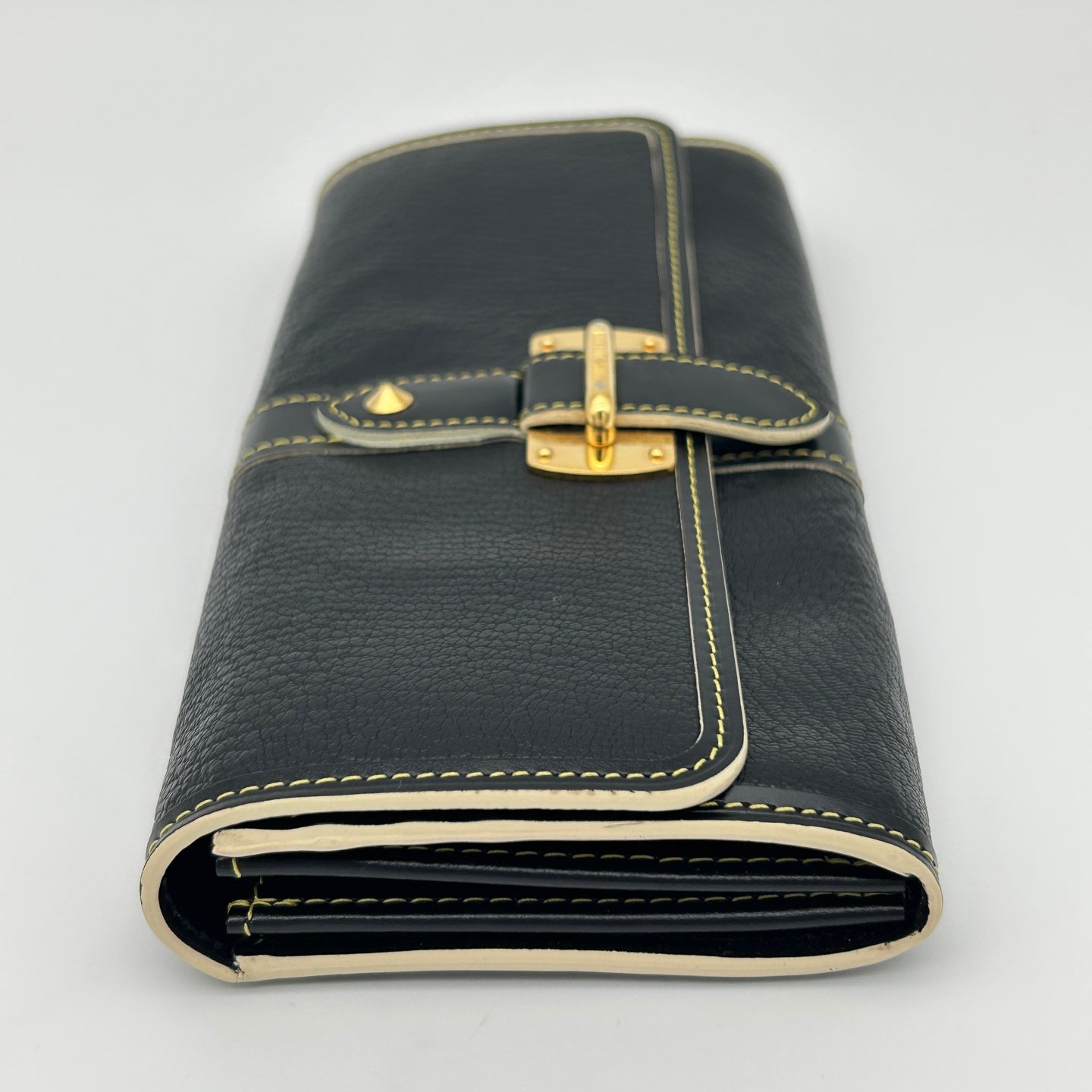 Louis Vuitton Black & Gold Le Favori Suhali Leather Wallet [Used]