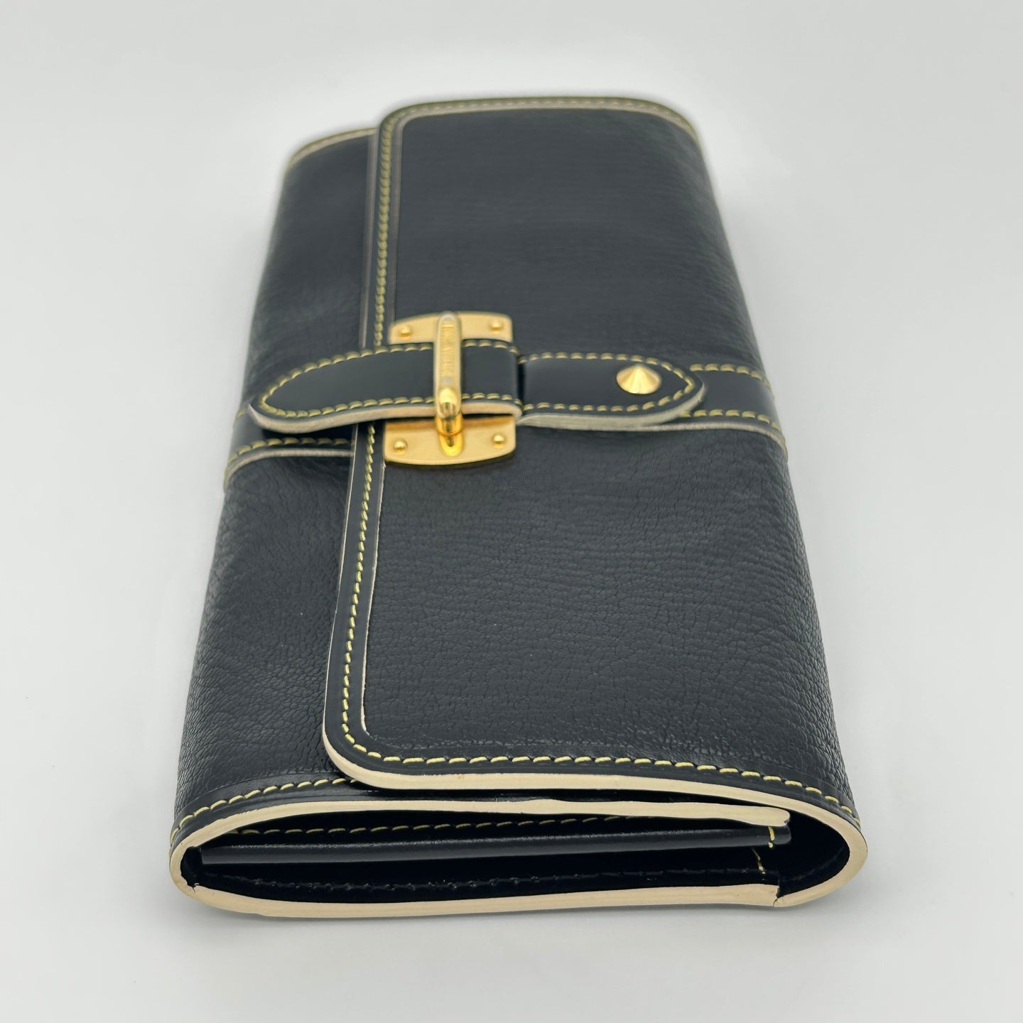 Louis Vuitton Black & Gold Le Favori Suhali Leather Wallet [Used]