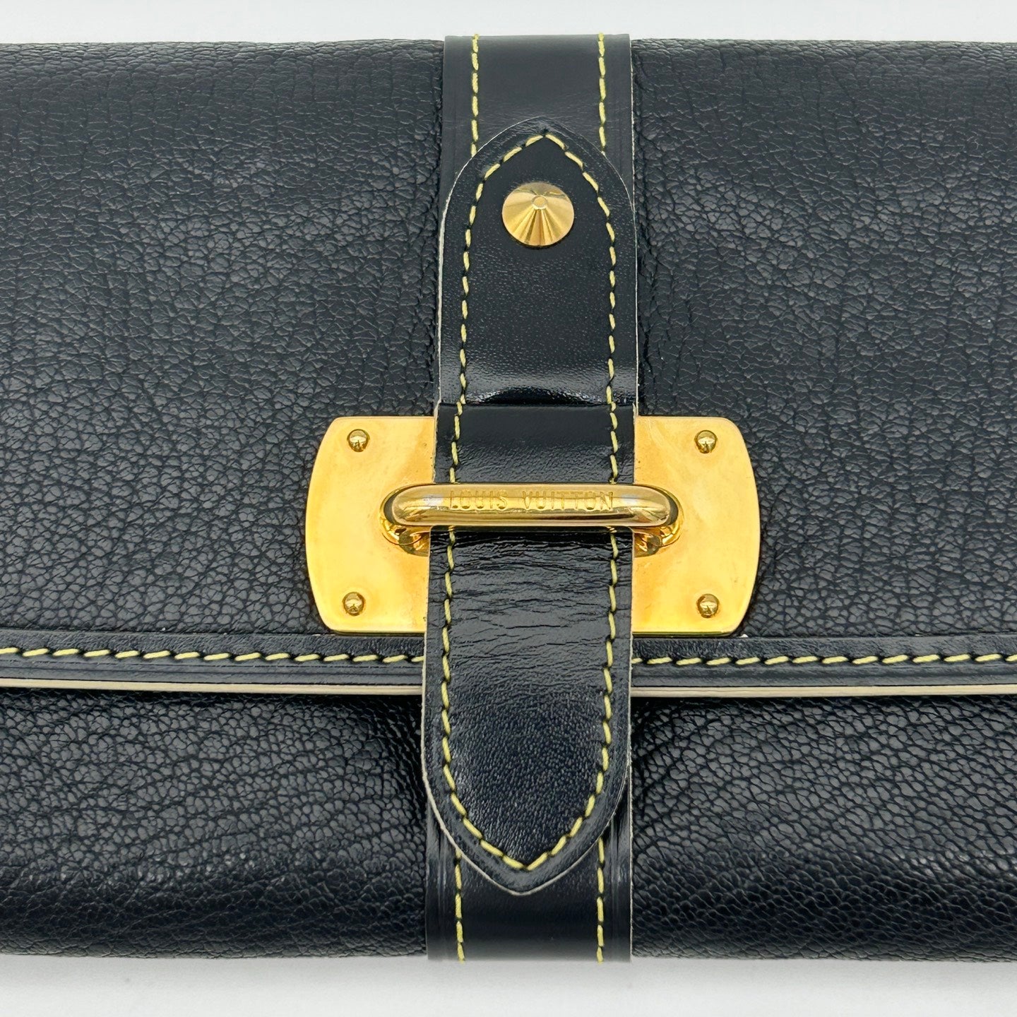 Louis Vuitton Black & Gold Le Favori Suhali Leather Wallet [Used]