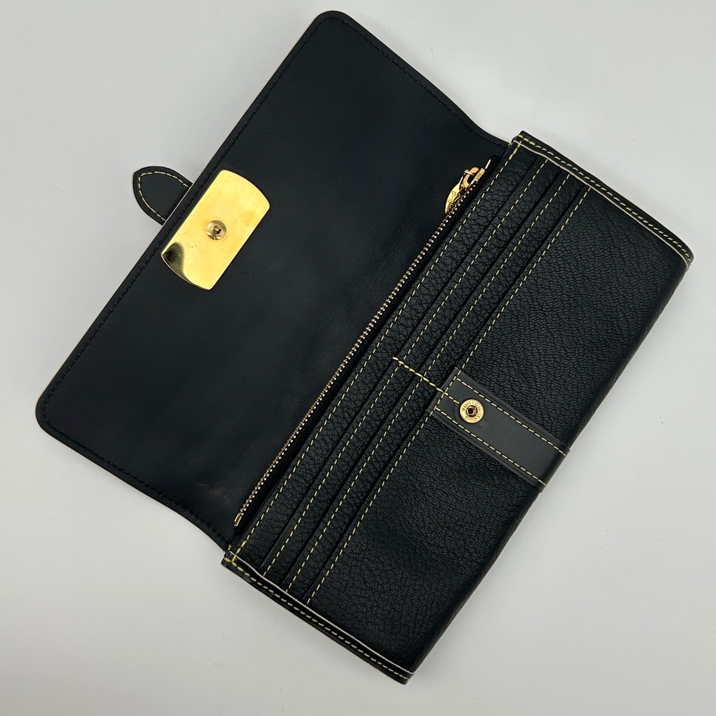 Louis Vuitton Black & Gold Le Favori Suhali Leather Wallet [Used]