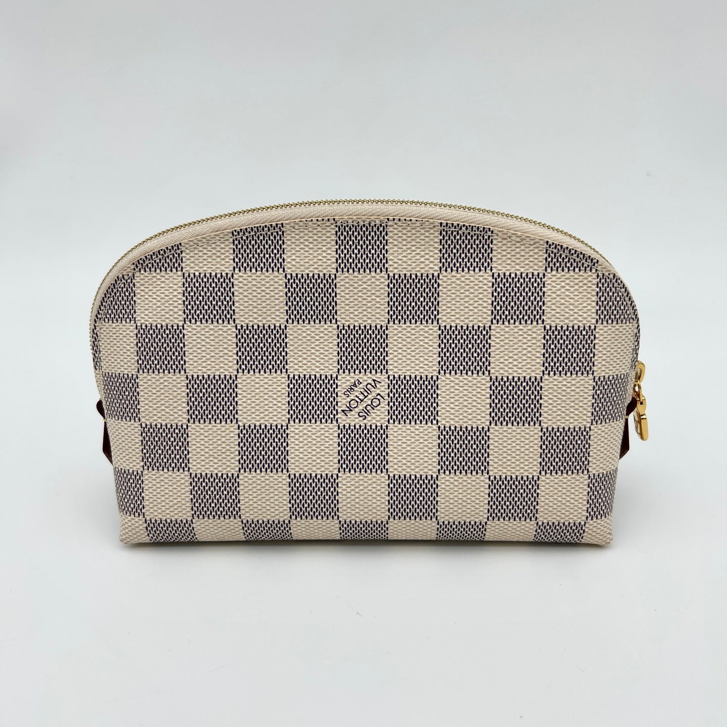 Louis Vuitton White Damier Canvas Clutch Pouch [Used]