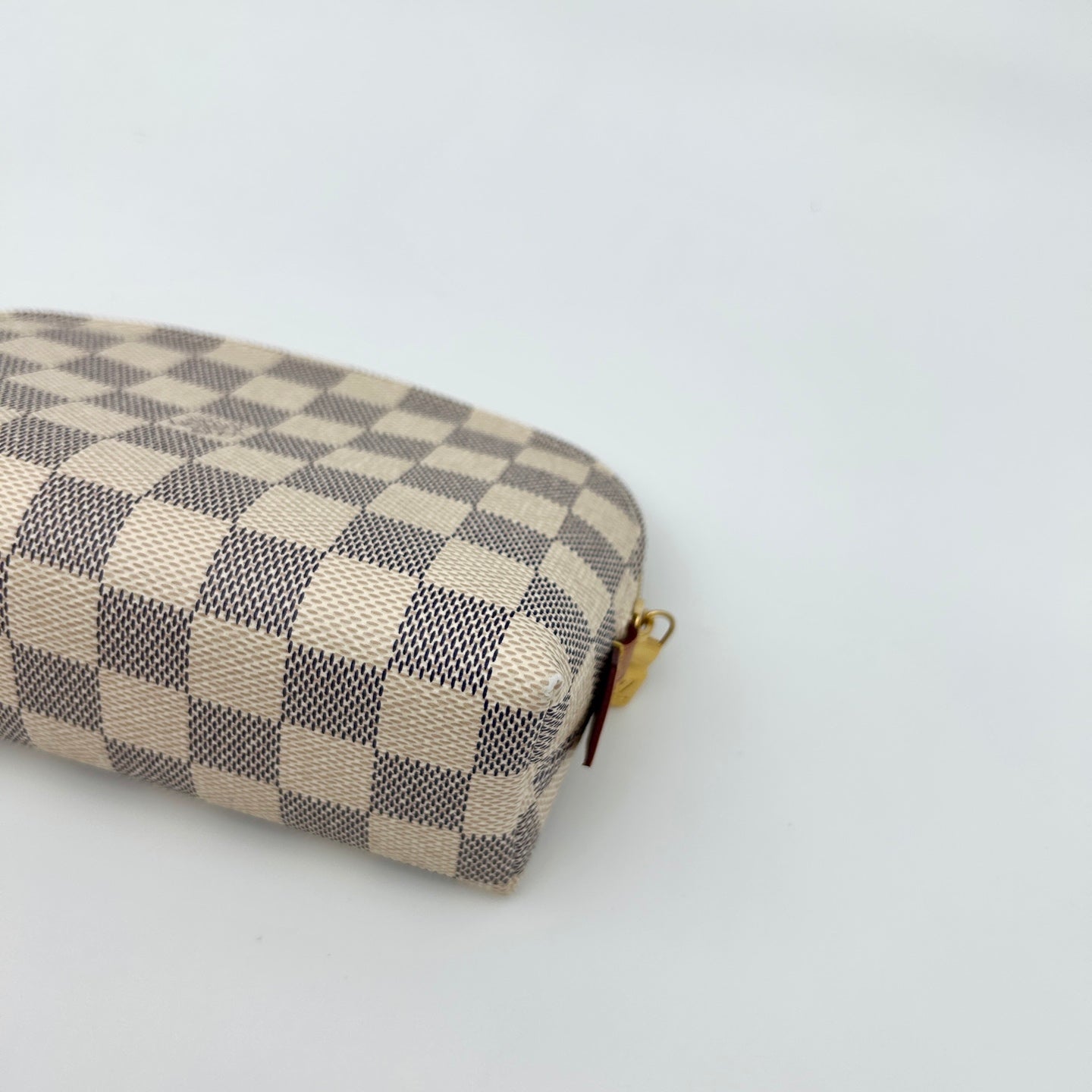 Louis Vuitton White Damier Canvas Clutch Pouch [Used]