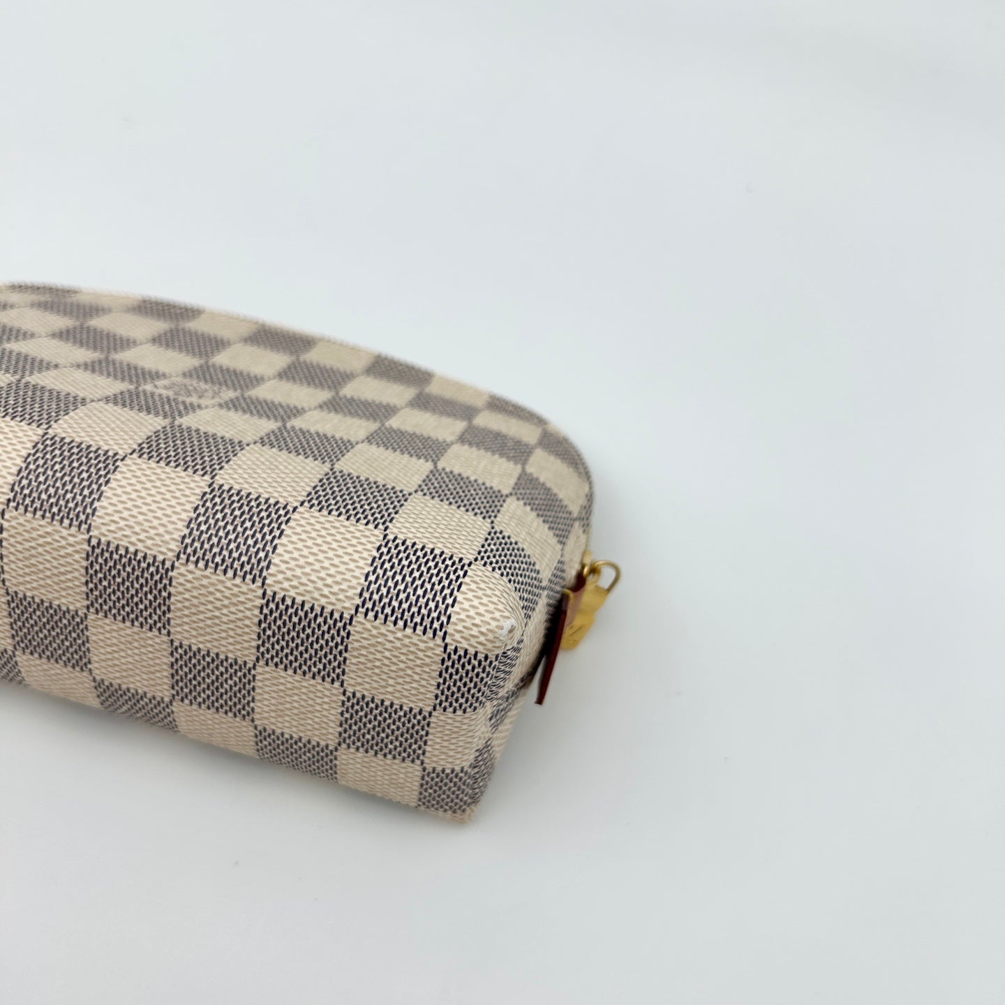 Louis Vuitton White Damier Canvas Clutch Pouch [Used]