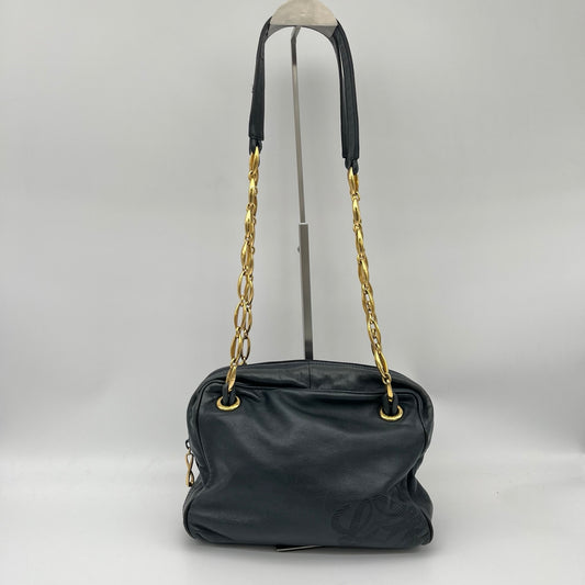 Loewe Black-Green Soft Lambskin Chain Square Bag [Used]