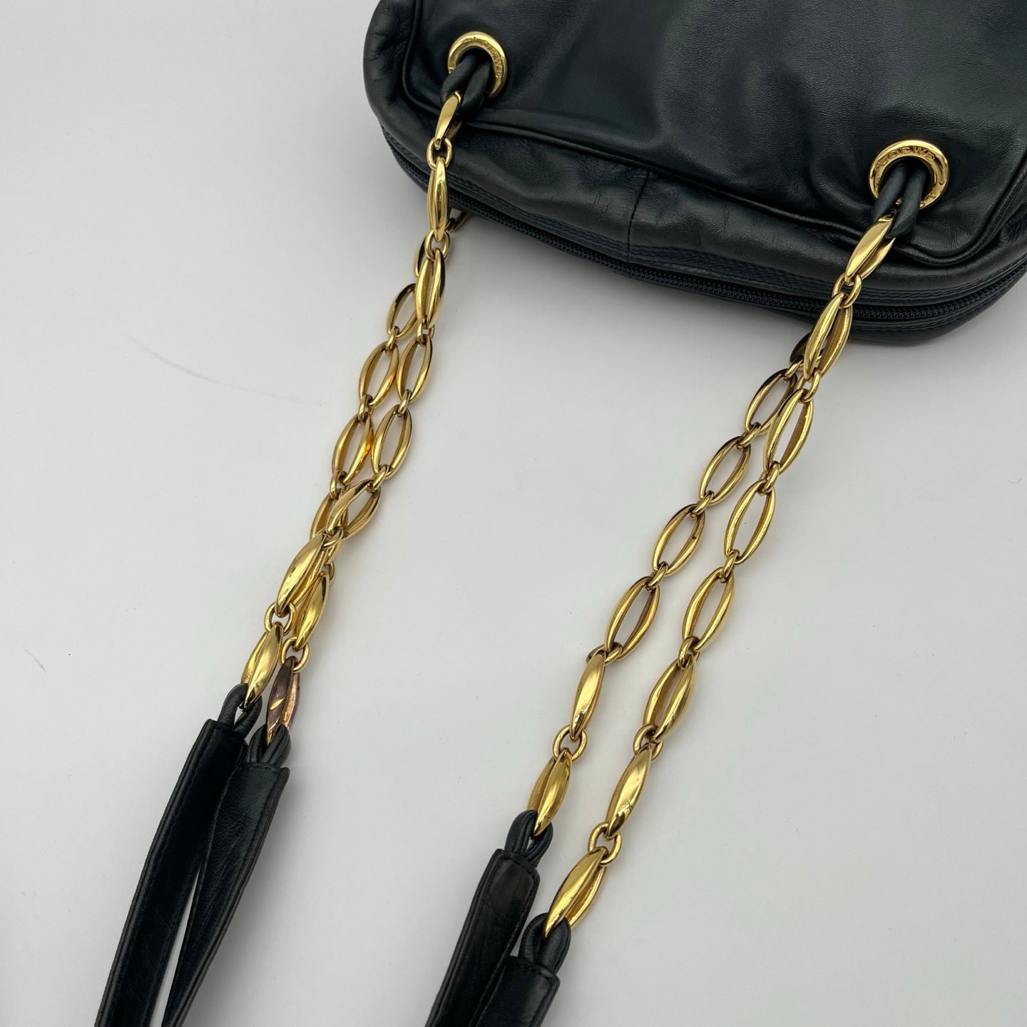 Loewe Black-Green Soft Lambskin Chain Square Bag [Used]