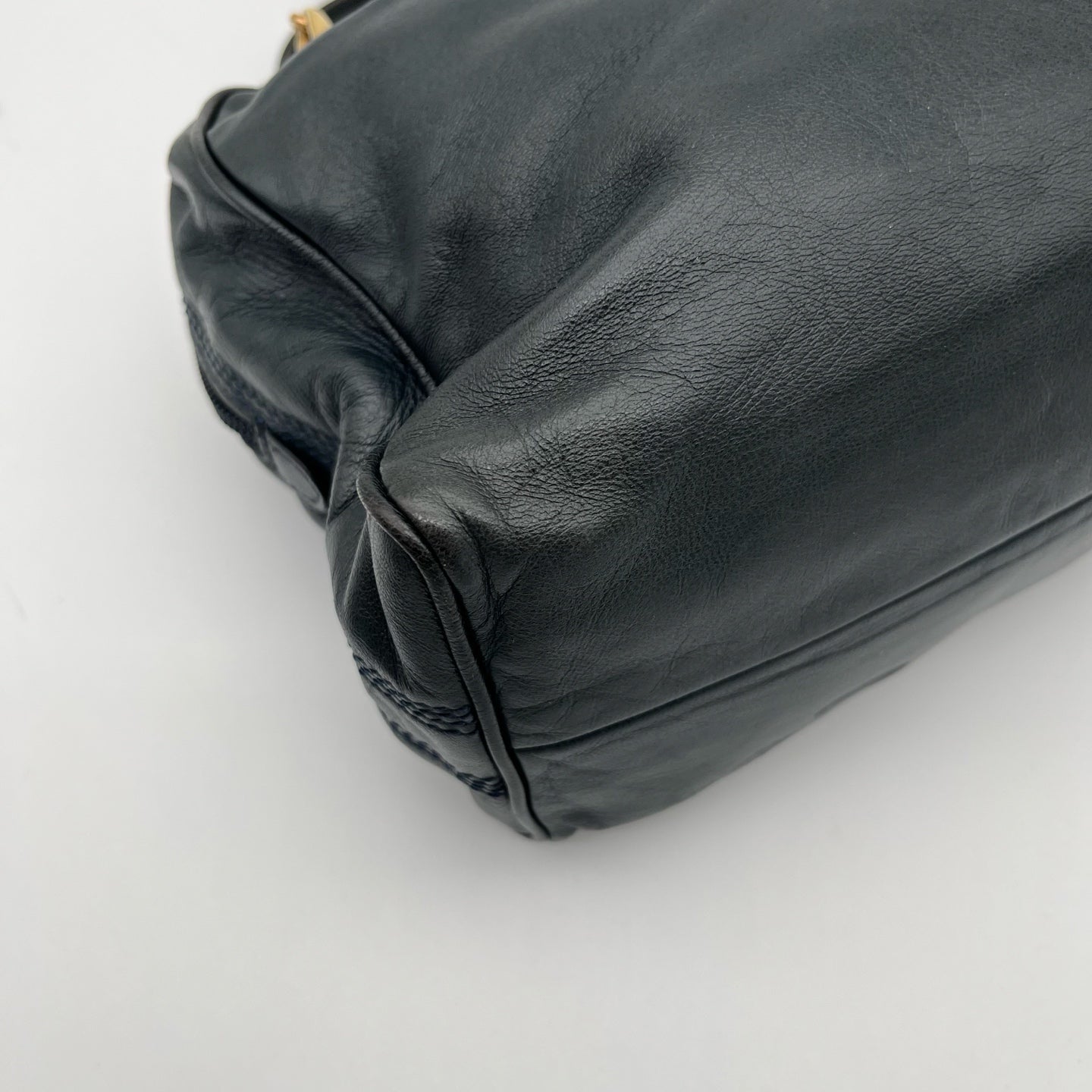 Loewe Black-Green Soft Lambskin Chain Square Bag [Used]