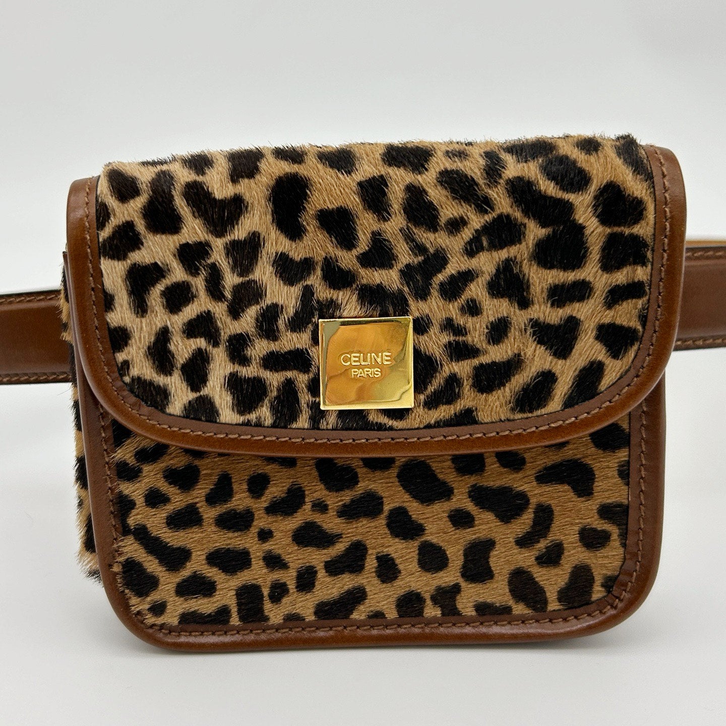 Celine Mini Leopard Fur Waist Bag [Used]
