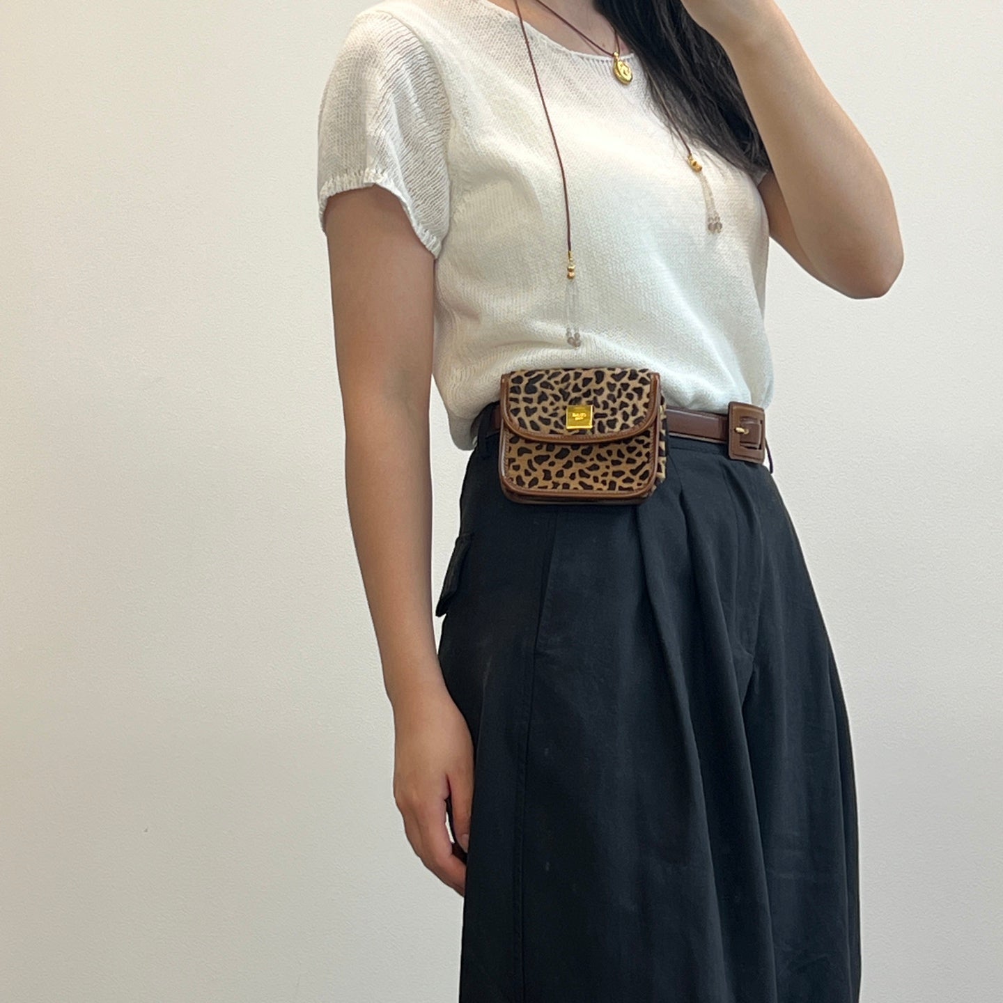 Celine Mini Leopard Fur Waist Bag [Used]