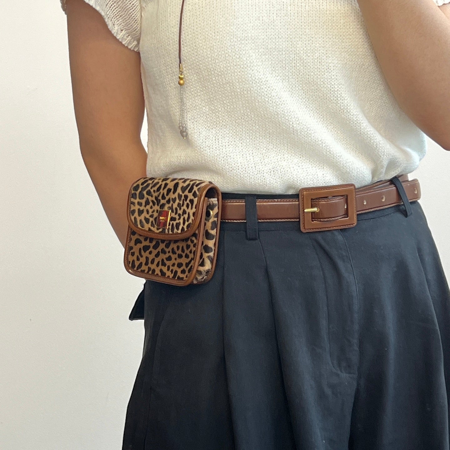 Celine Mini Leopard Fur Waist Bag [Used]