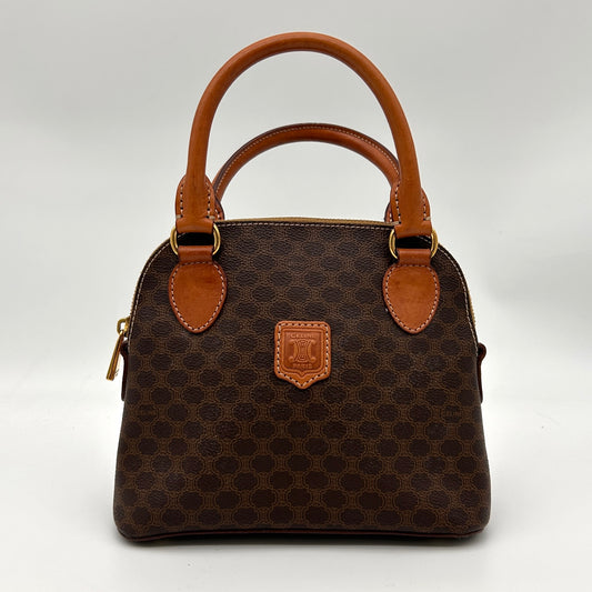 Celine Small Brown Macadam Shell Handbag [Used]