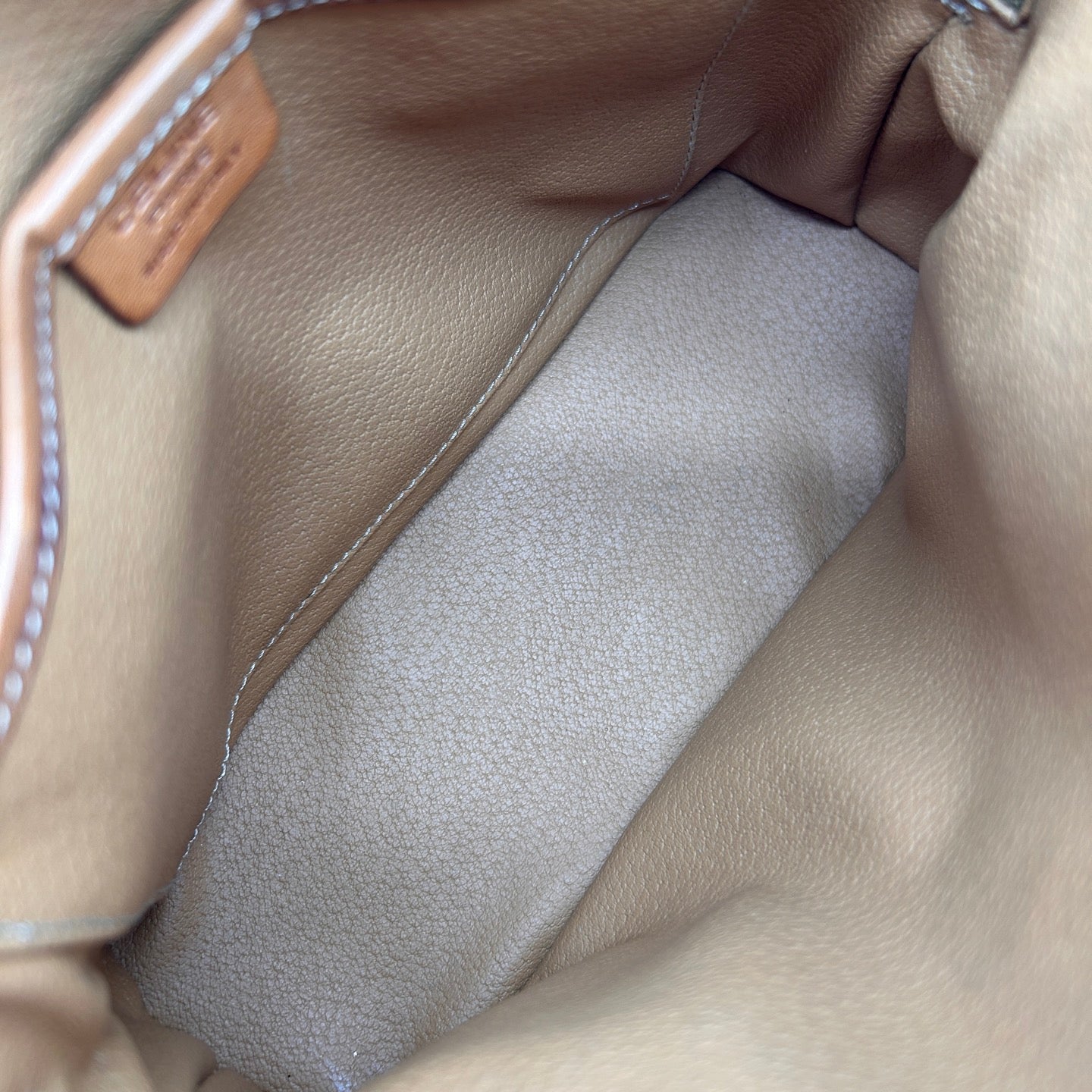 Celine Small Brown Macadam Shell Handbag [Used]