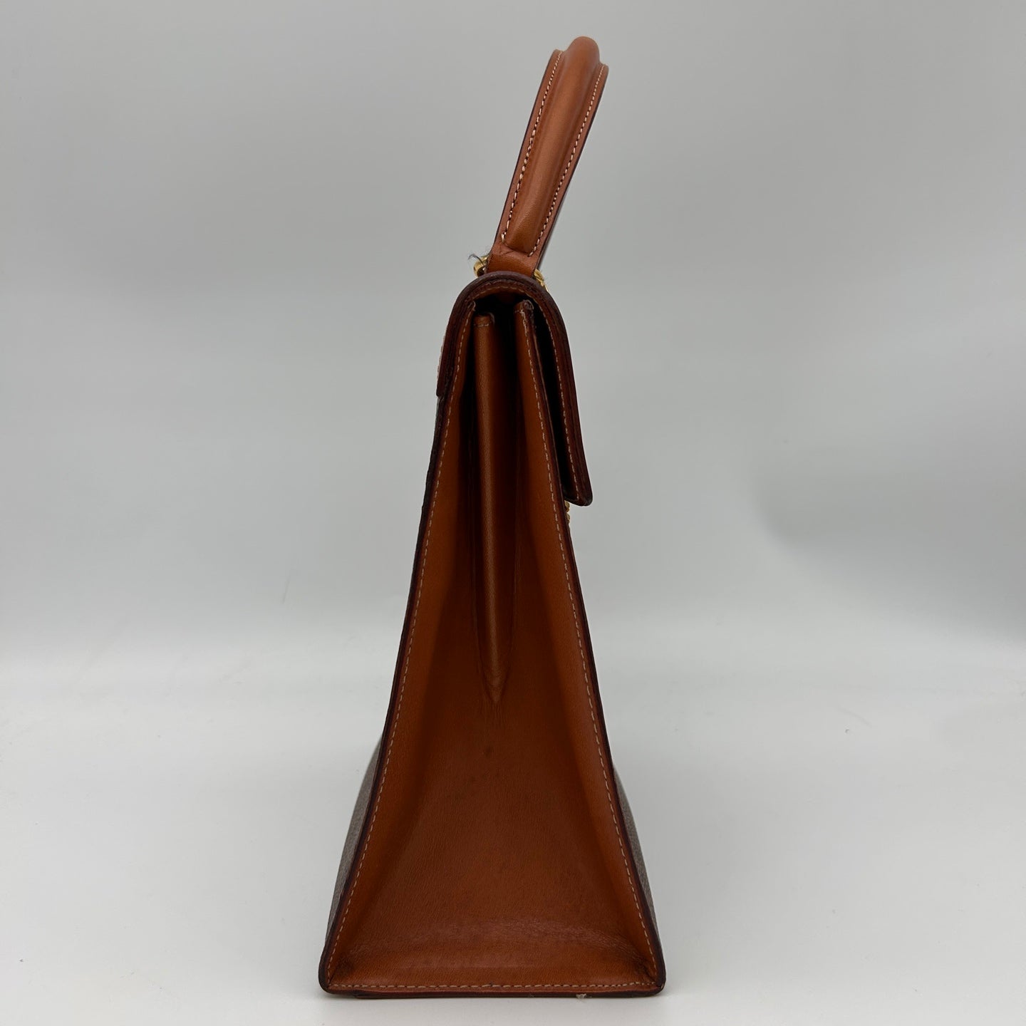 Celine Brown Macadam Pocket Watch Chain Kelly Handbag [Used]