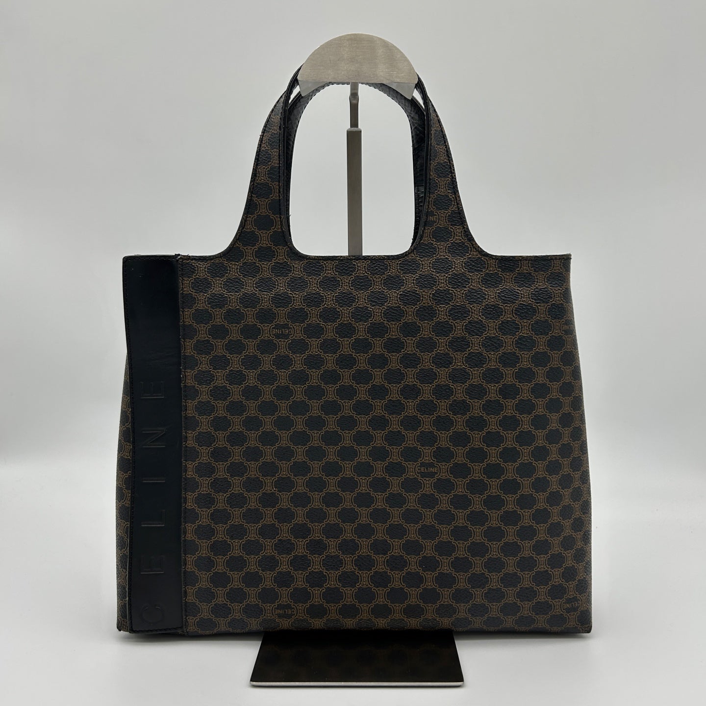 Celine Black Macadam One-Piece Handle Tote Handbag [Used]