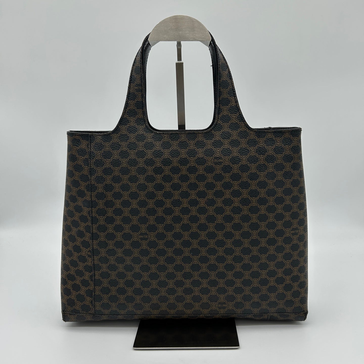 Celine Black Macadam One-Piece Handle Tote Handbag [Used]