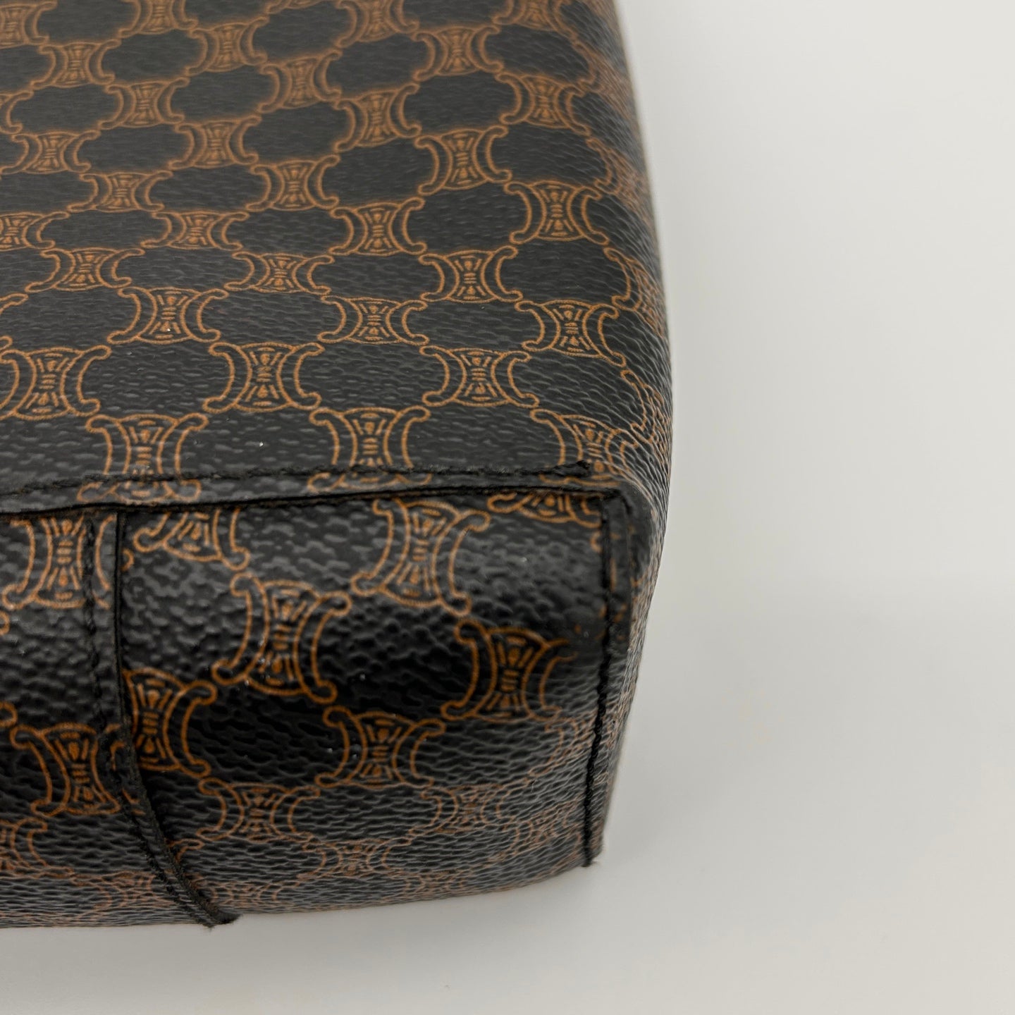 Celine Black Macadam One-Piece Handle Tote Handbag [Used]