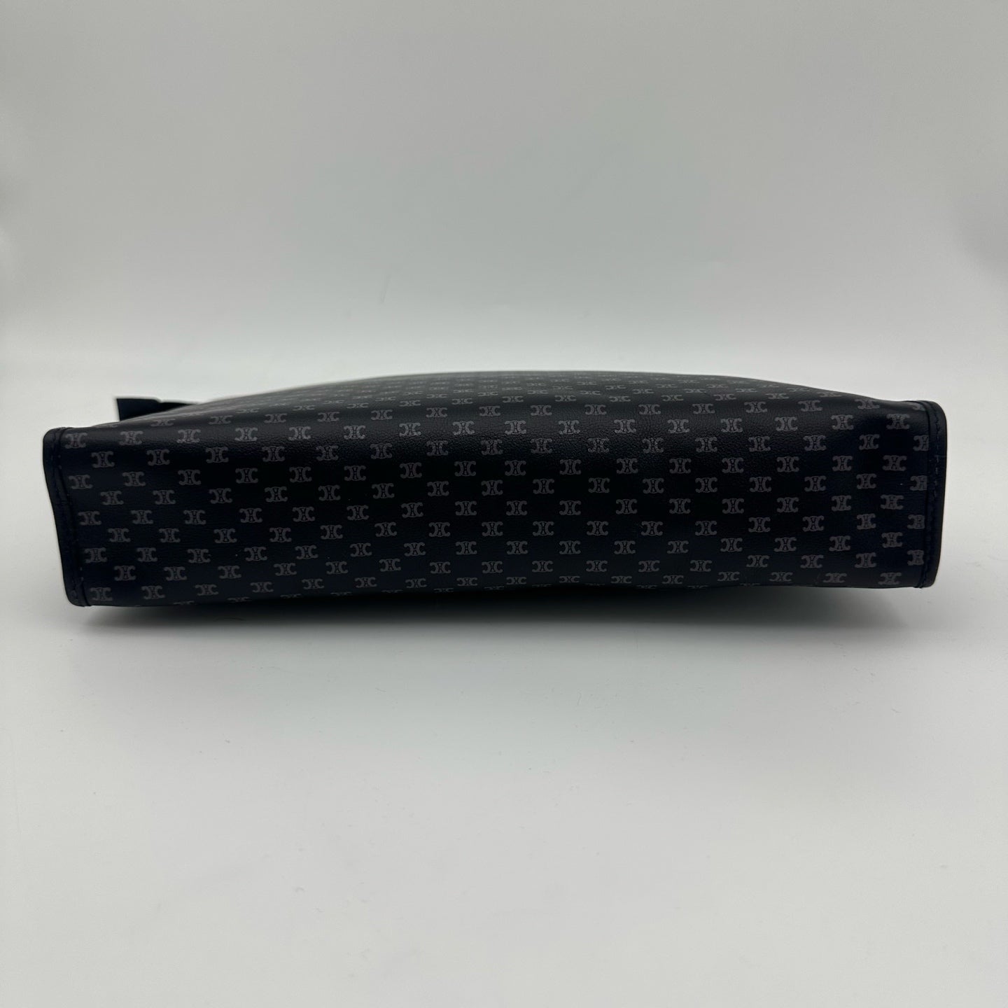 Celine Blue & Black Triomphe Monogram Clutch Bag [Used]