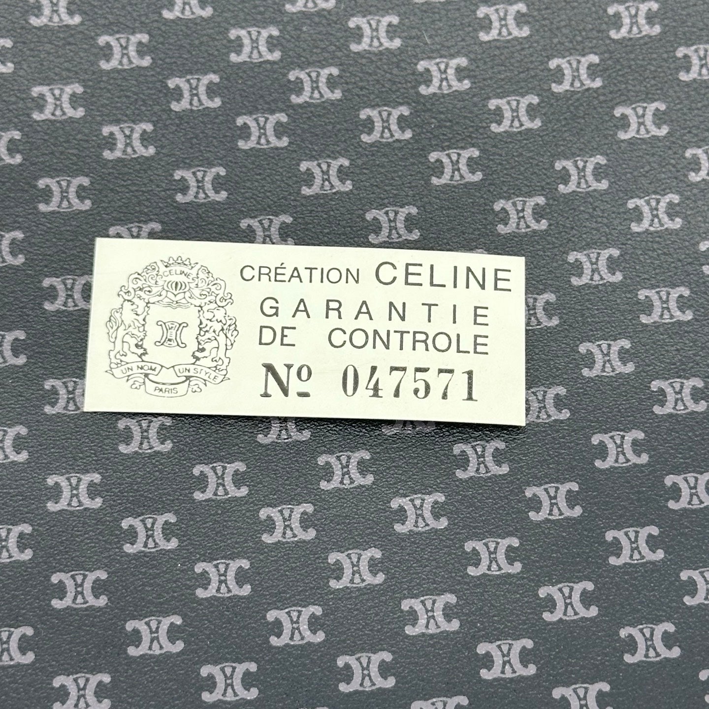 Celine Blue & Black Triomphe Monogram Clutch Bag [Used]