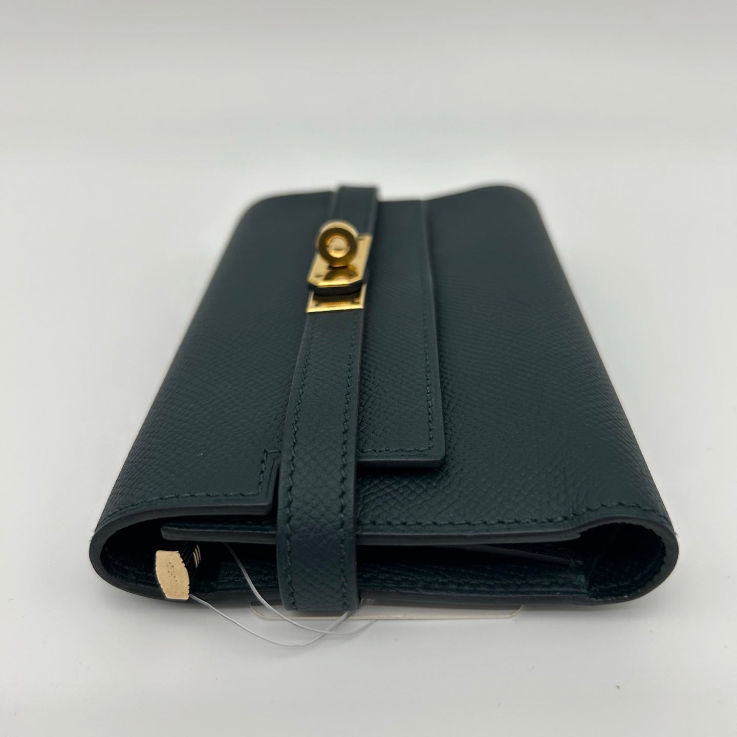 Hermès Dark Green Béarn Short Wallet with Gold Hardware [Used]