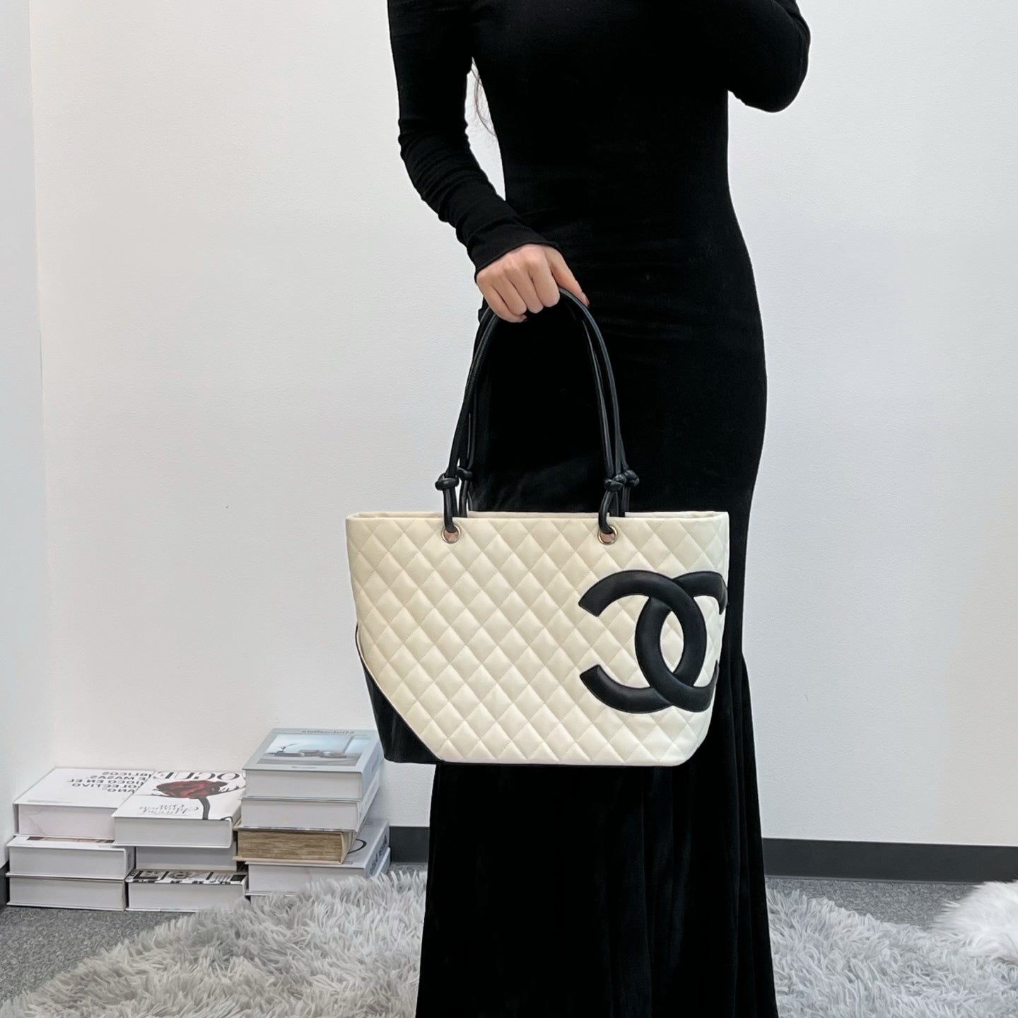 Chanel Calfskin Cambon Bucket Tote Bag Large [Used]