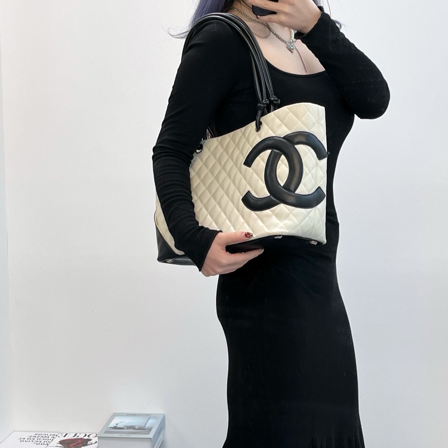 Chanel Calfskin Cambon Bucket Tote Bag Large [Used]