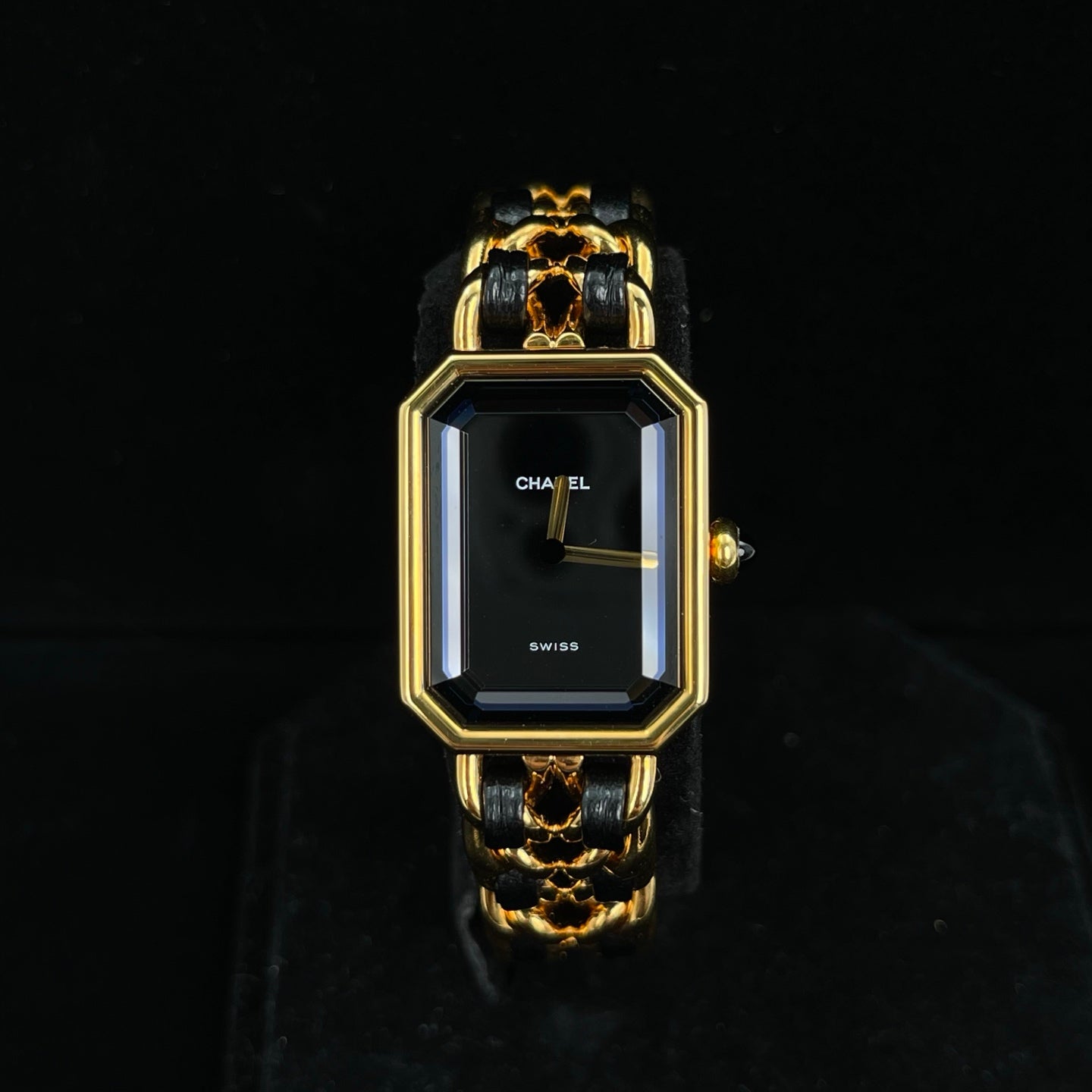 Chanel Première Black and Gold M Size Watch [Used]