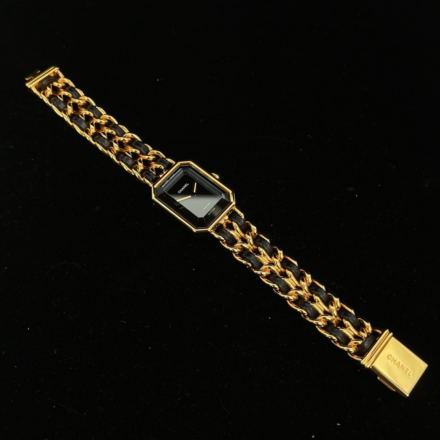 Chanel Première Black and Gold M Size Watch [Used]