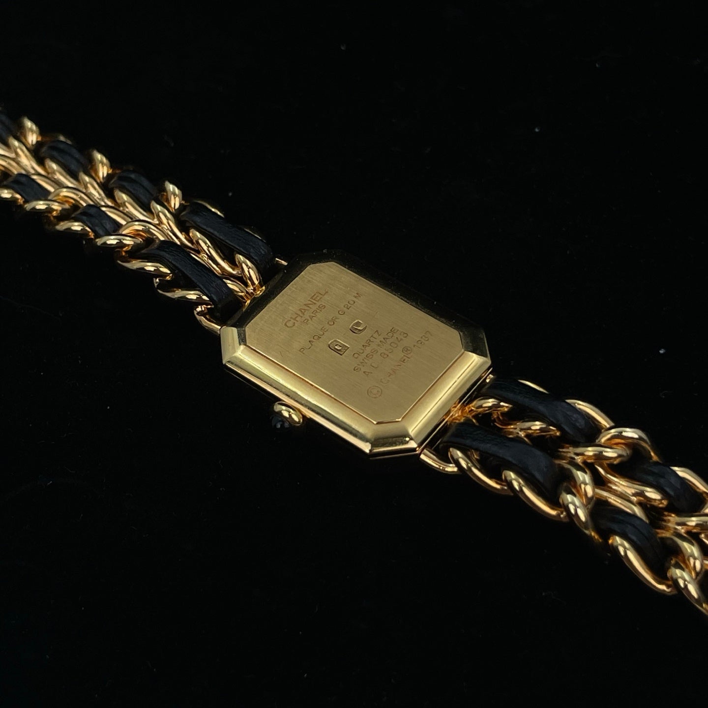 Chanel Première Black and Gold M Size Watch [Used]