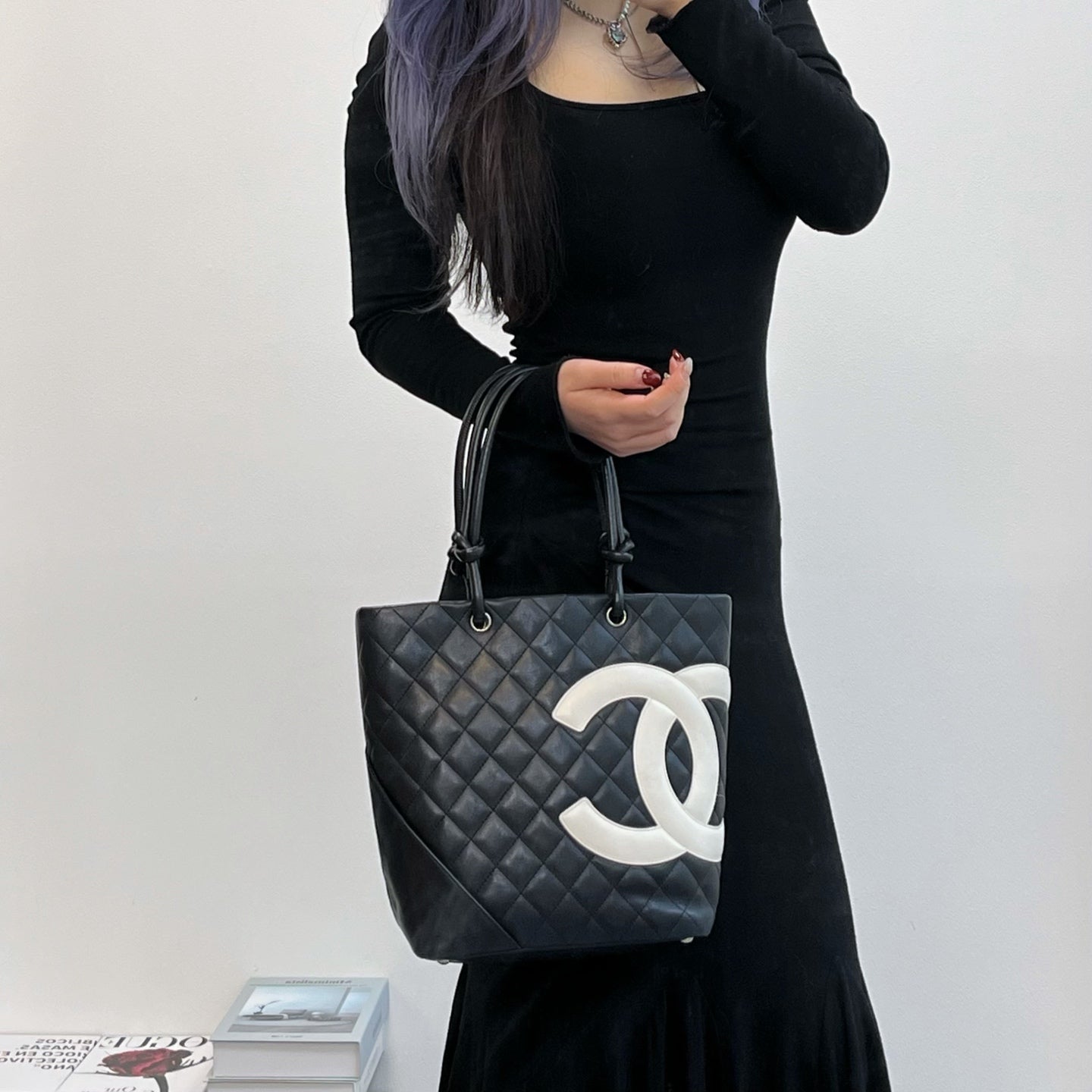 Chanel Calfskin Cambon Bucket Tote Bag Small [Used]
