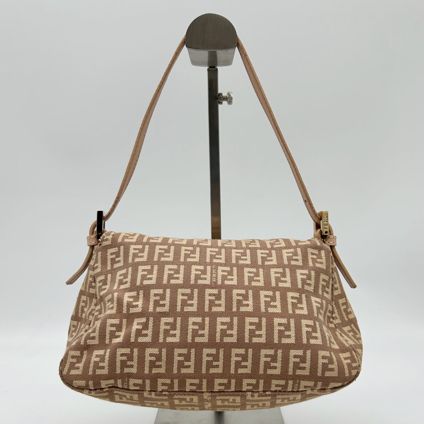 Fendi Pink Mini Baguette Canvas Shoulder Bag [Used]