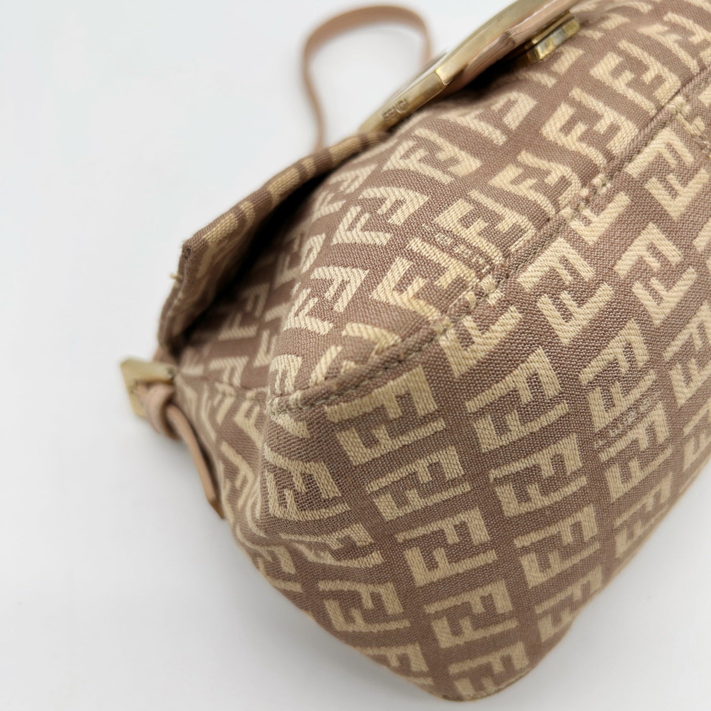 Fendi Pink Mini Baguette Canvas Shoulder Bag [Used]