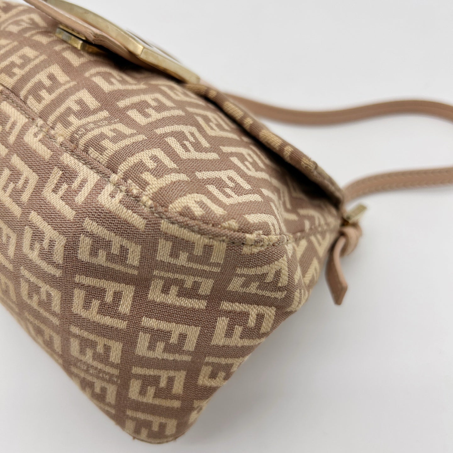 Fendi Pink Mini Baguette Canvas Shoulder Bag [Used]