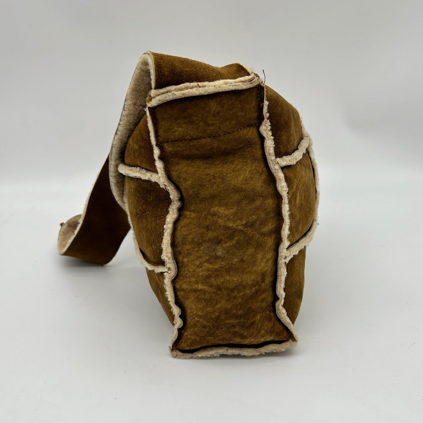 Chanel Brown Shearling Quilted Shoulder Bag [Used]