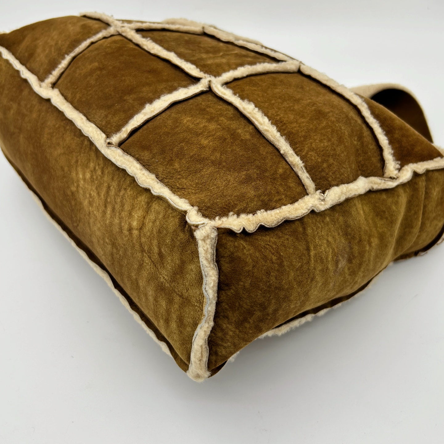 Chanel Brown Shearling Quilted Shoulder Bag [Used]