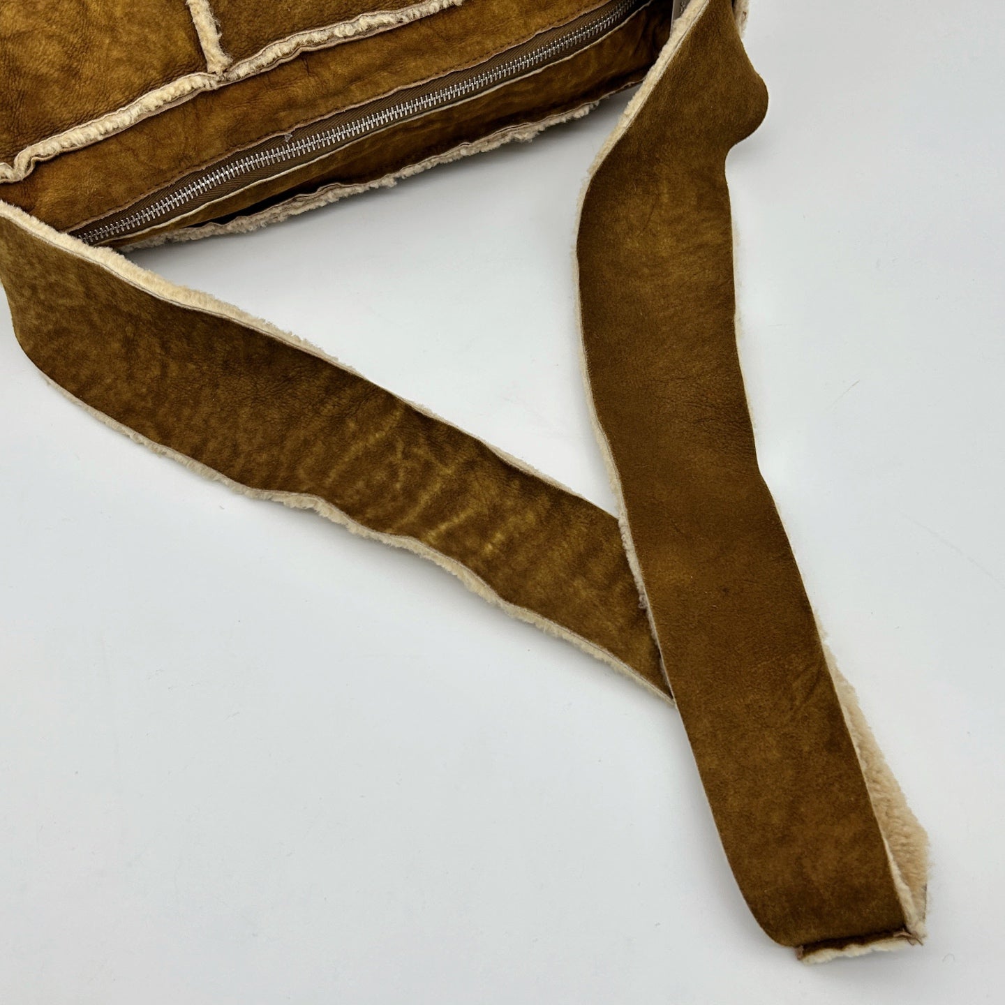 Chanel Brown Shearling Quilted Shoulder Bag [Used]