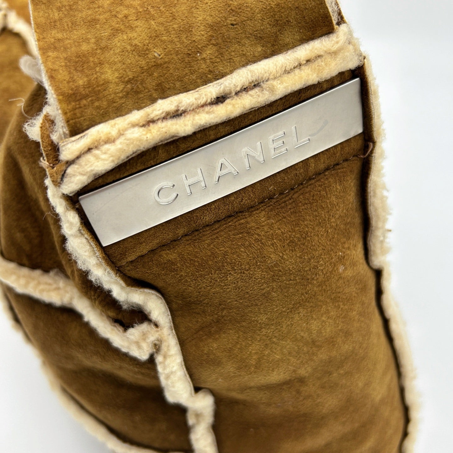 Chanel Brown Shearling Quilted Shoulder Bag [Used]