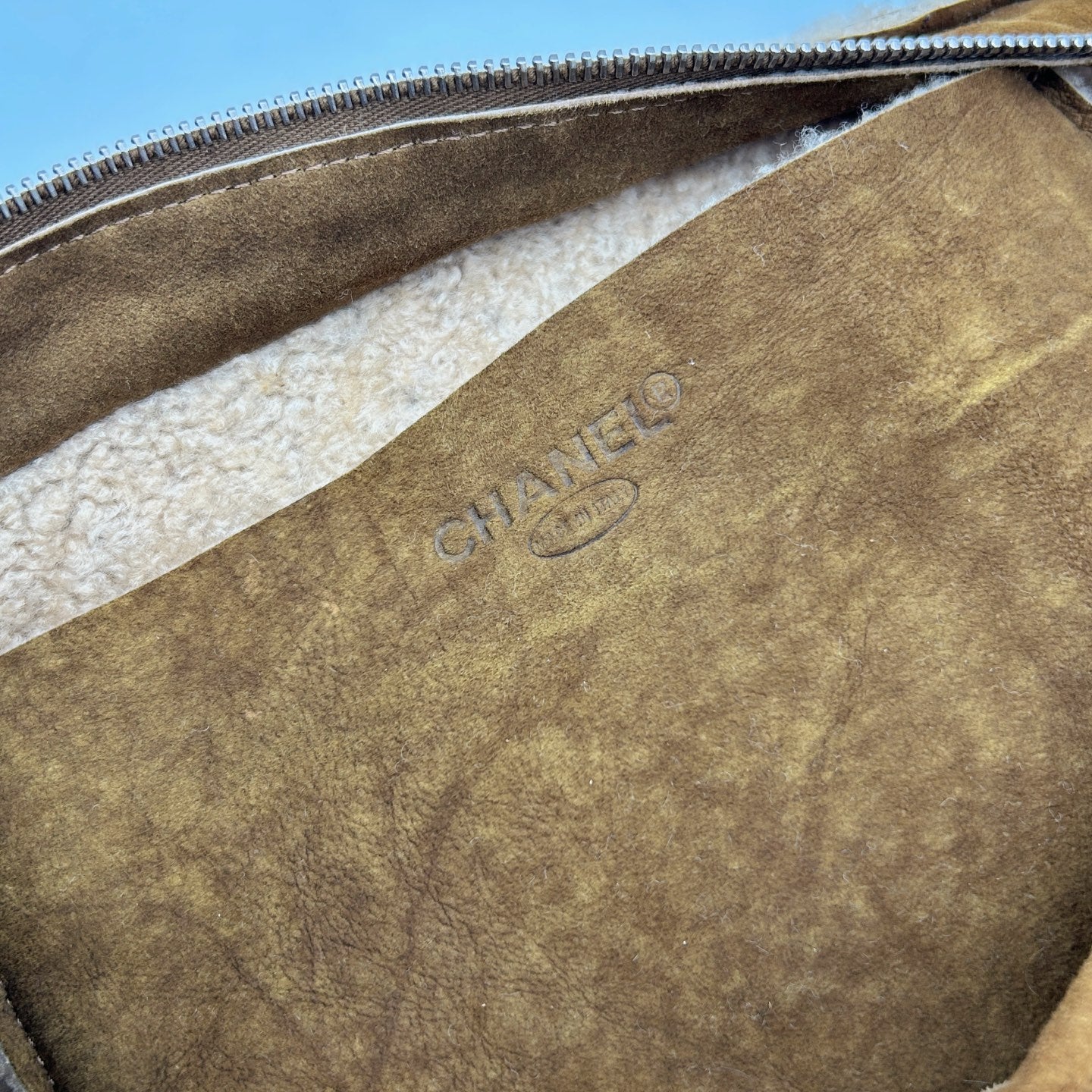 Chanel Brown Shearling Quilted Shoulder Bag [Used]