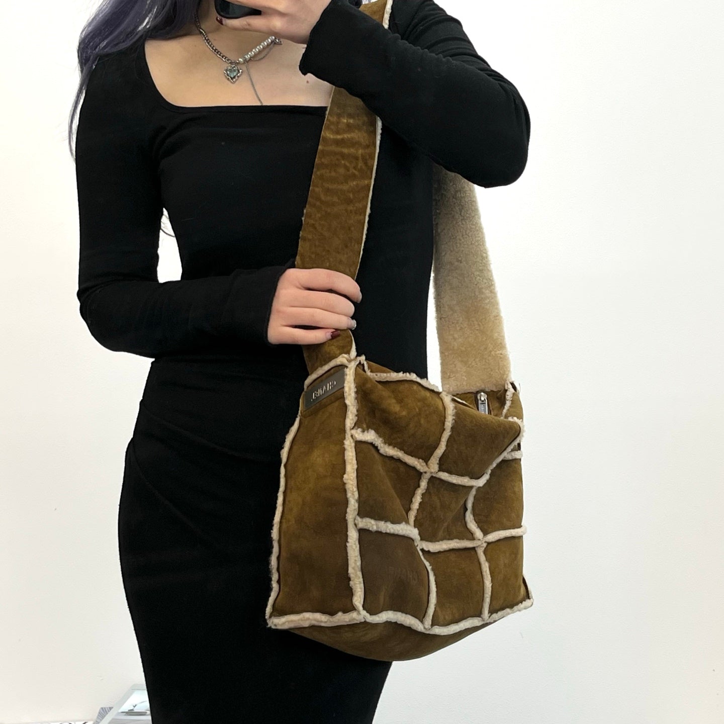 Chanel Brown Shearling Quilted Shoulder Bag [Used]